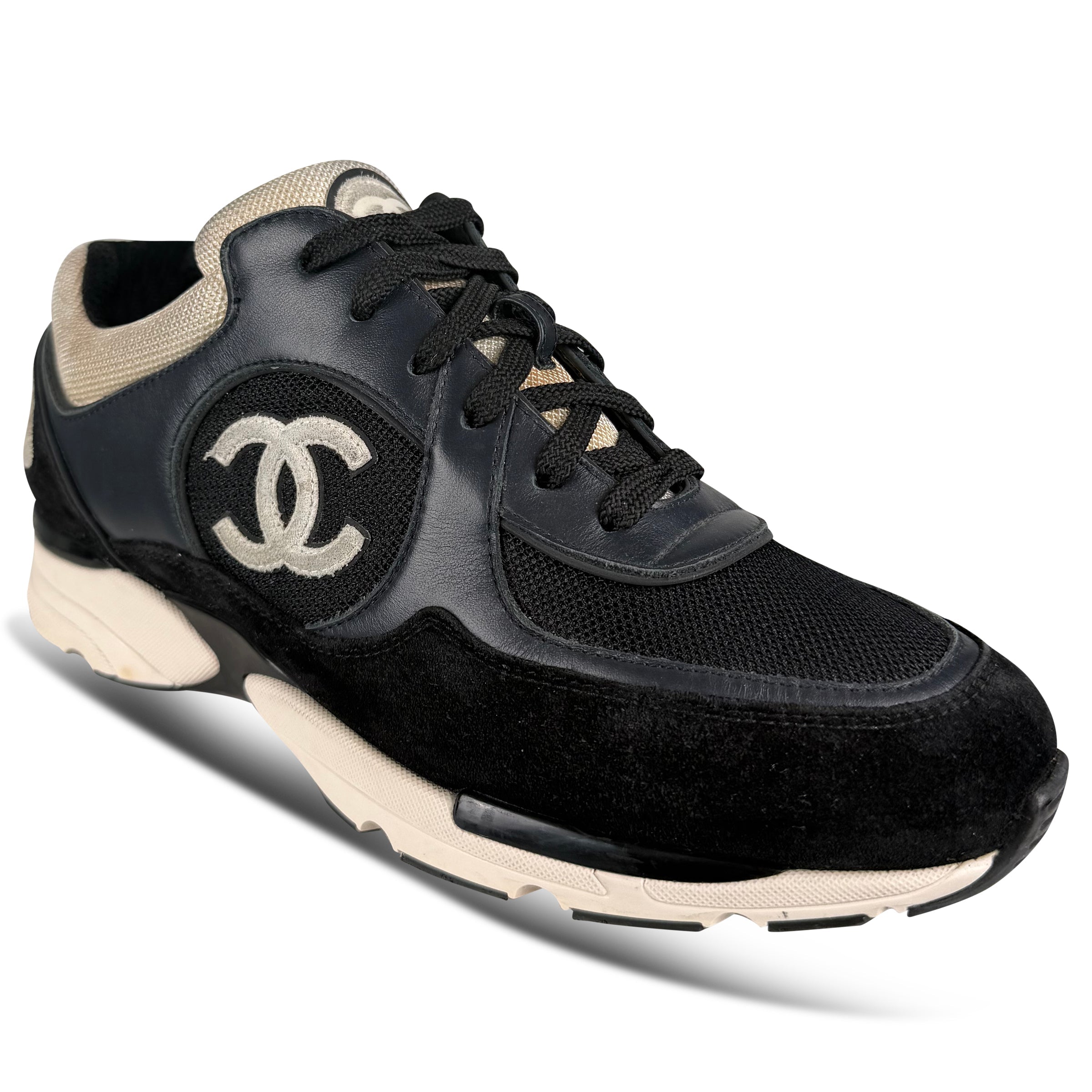 CHANEL BLACK TRAINERS - UK 7.5 (41.5) | PRE OWNED - Affluent ArchivesUsed HIGH END DESIGNER CLOTHING