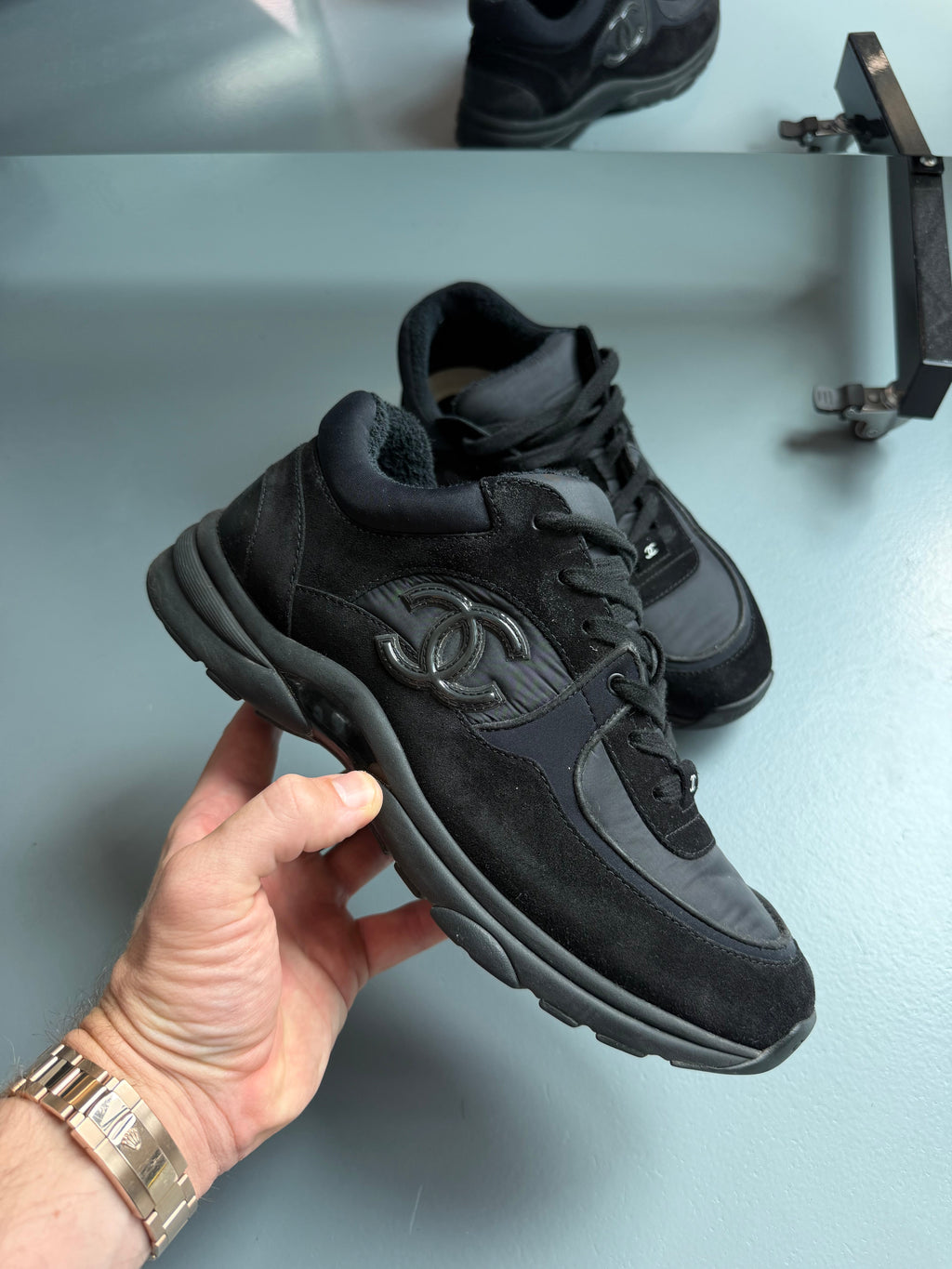 CHANEL BLACK TRAINERS - UK 8 (42) | PRE OWNED - Affluent ArchivesUsed HIGH END DESIGNER CLOTHING
