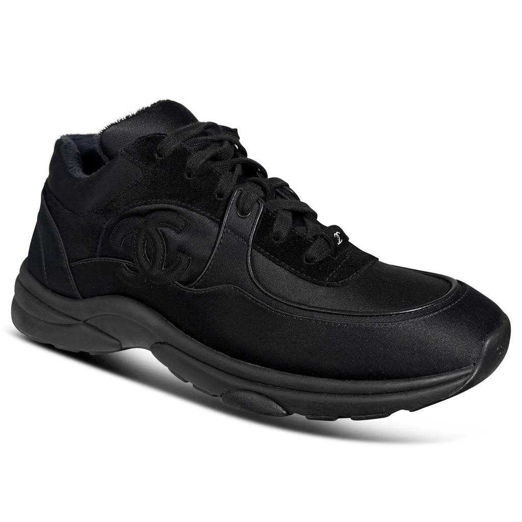 CHANEL TRIPLE BLACK TRAINERS - UK 8 (42) | PRE OWNED - Affluent ArchivesUsed HIGH END DESIGNER CLOTHING