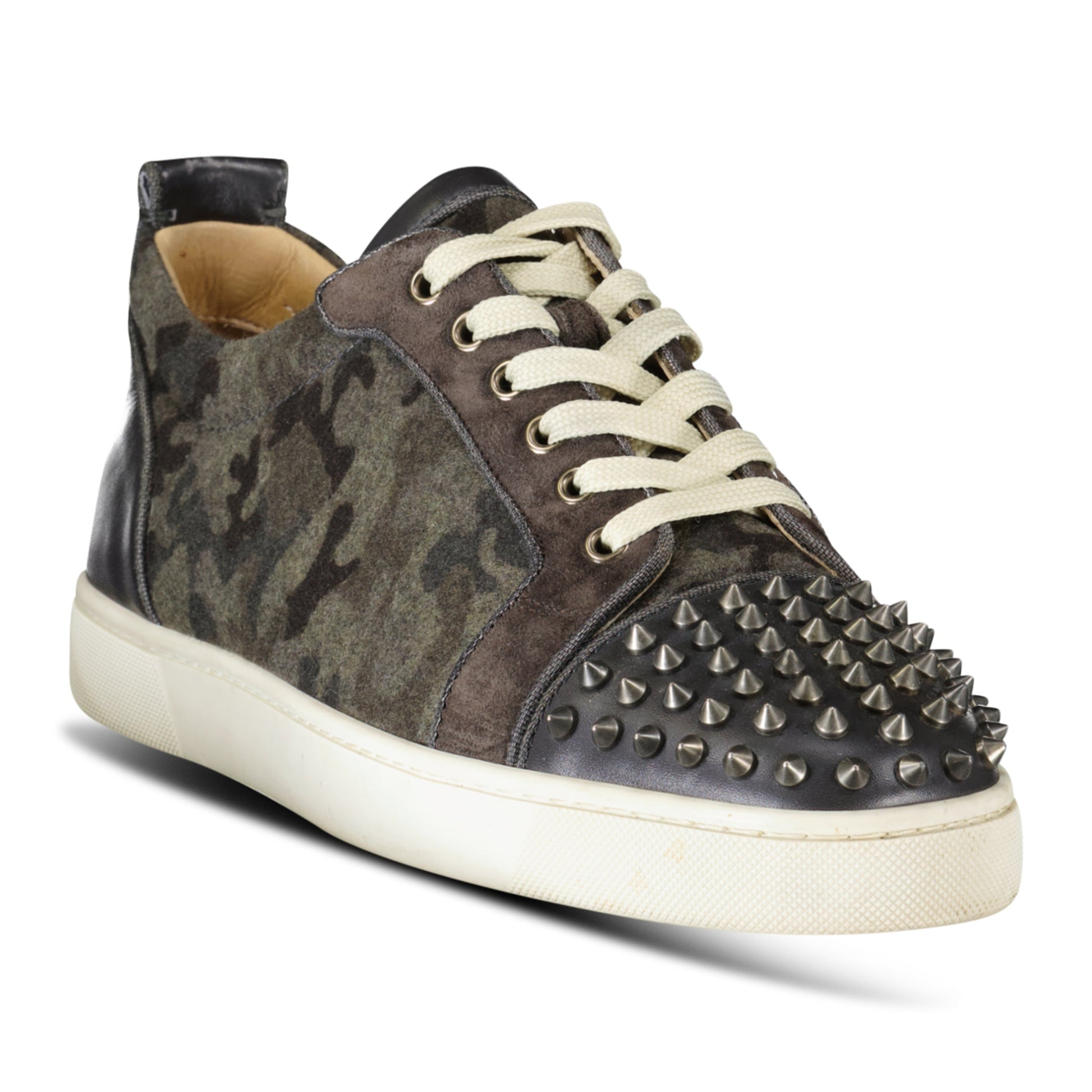 CHRISTIAN LOUBOUTIN CAMO SPIKE TRAINER - UK 9 (43) - Affluent ArchivesUsed HIGH END DESIGNER CLOTHING