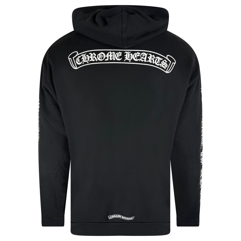 CHROME HEARTS BLACK LOGO HOODIE - LARGE (Fits XL) - Affluent ArchivesUsed HIGH END DESIGNER CLOTHING