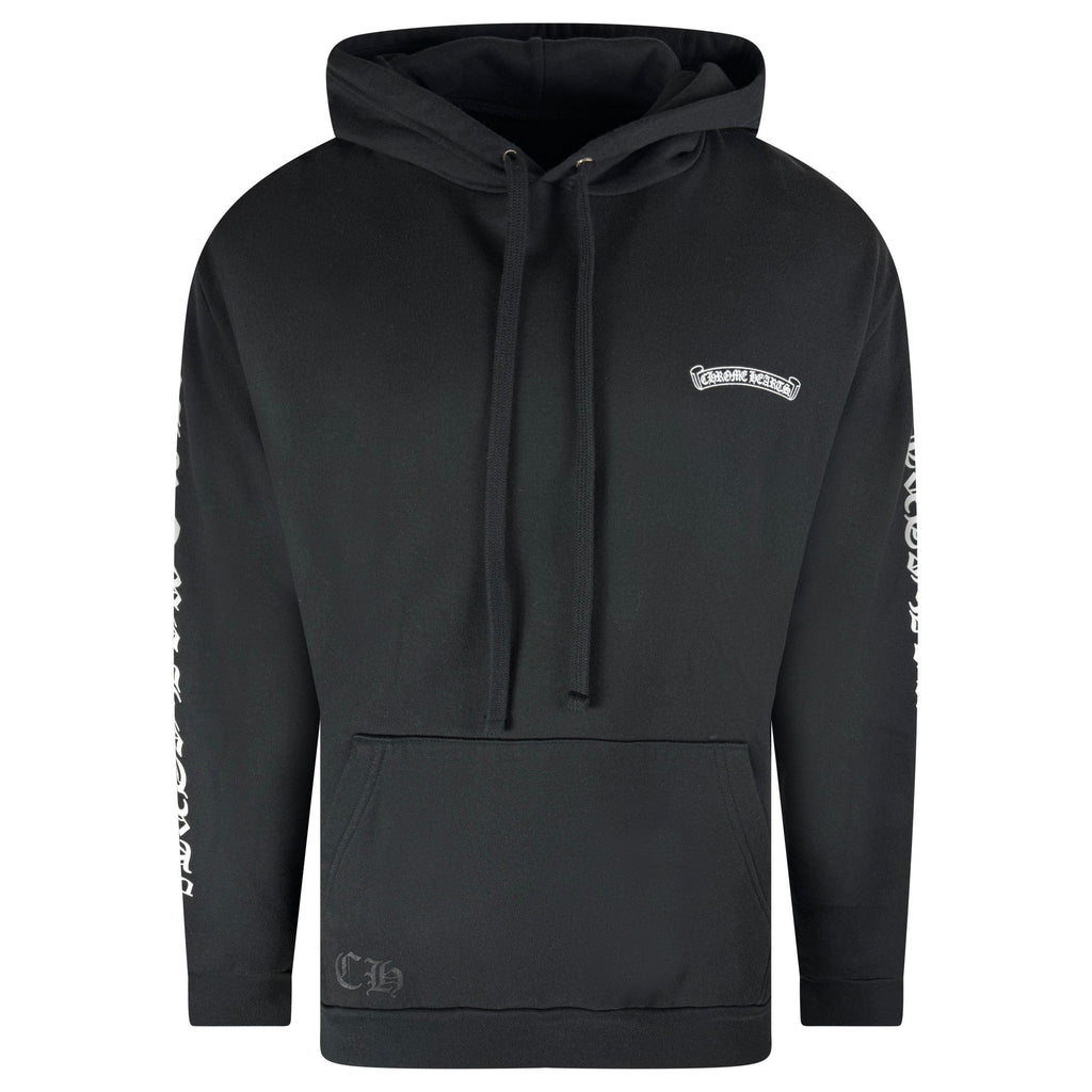 CHROME HEARTS BLACK LOGO HOODIE - LARGE (Fits XL) - Affluent ArchivesUsed HIGH END DESIGNER CLOTHING