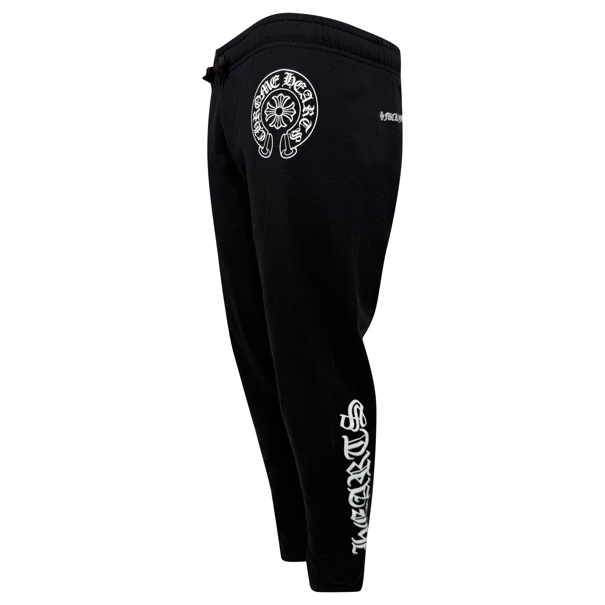 CHROME HEARTS BLACK LOOG TRACK PANTS - MEDIUM | PRE OWNED - Affluent ArchivesUsed HIGH END DESIGNER CLOTHING