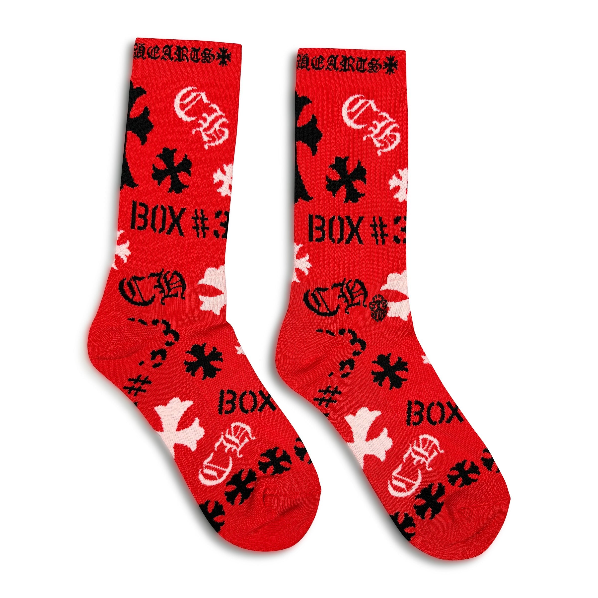 CHROME HEARTS COTTON LOGO SOCKS - NEW UNWORN - Affluent ArchivesUsed HIGH END DESIGNER CLOTHING