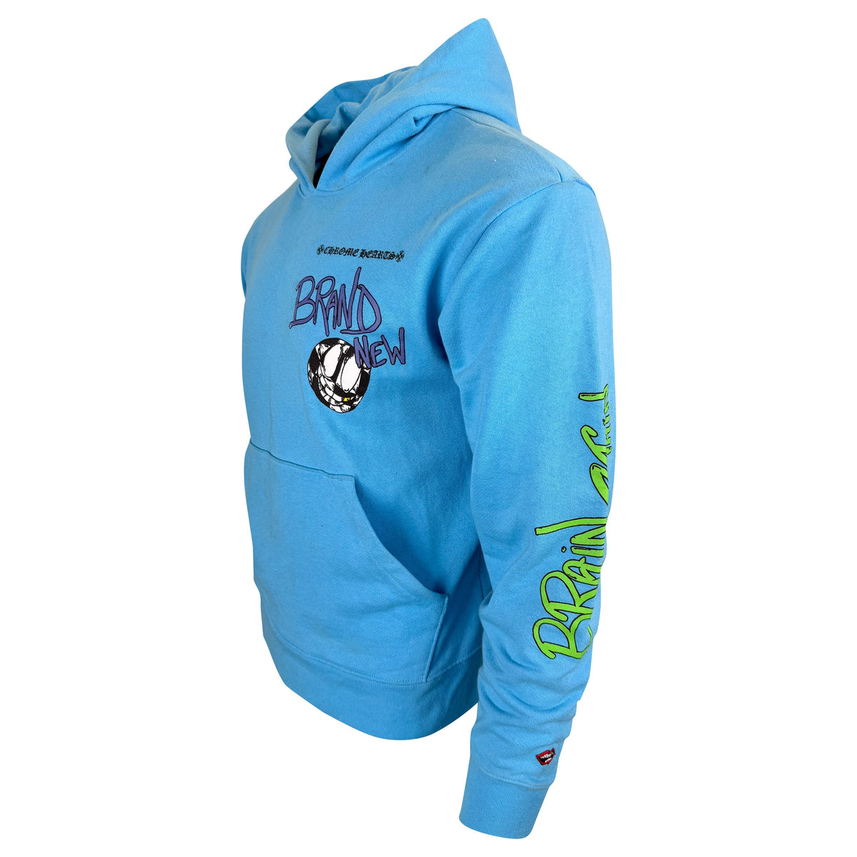CHROME HEARTS LIGHT BLUE MATTY BOY HOODIE - SMALL | PRE OWNED - Affluent ArchivesUsed HIGH END DESIGNER CLOTHING