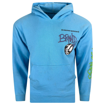 CHROME HEARTS LIGHT BLUE MATTY BOY HOODIE - SMALL | PRE OWNED - Affluent ArchivesUsed HIGH END DESIGNER CLOTHING