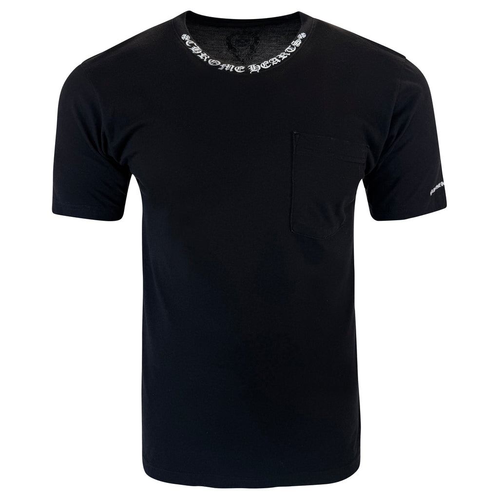CHROME HEARTS LOGO BLACK T SHIRT - MEDIUM | PRE OWNED - Affluent ArchivesUsed HIGH END DESIGNER CLOTHING