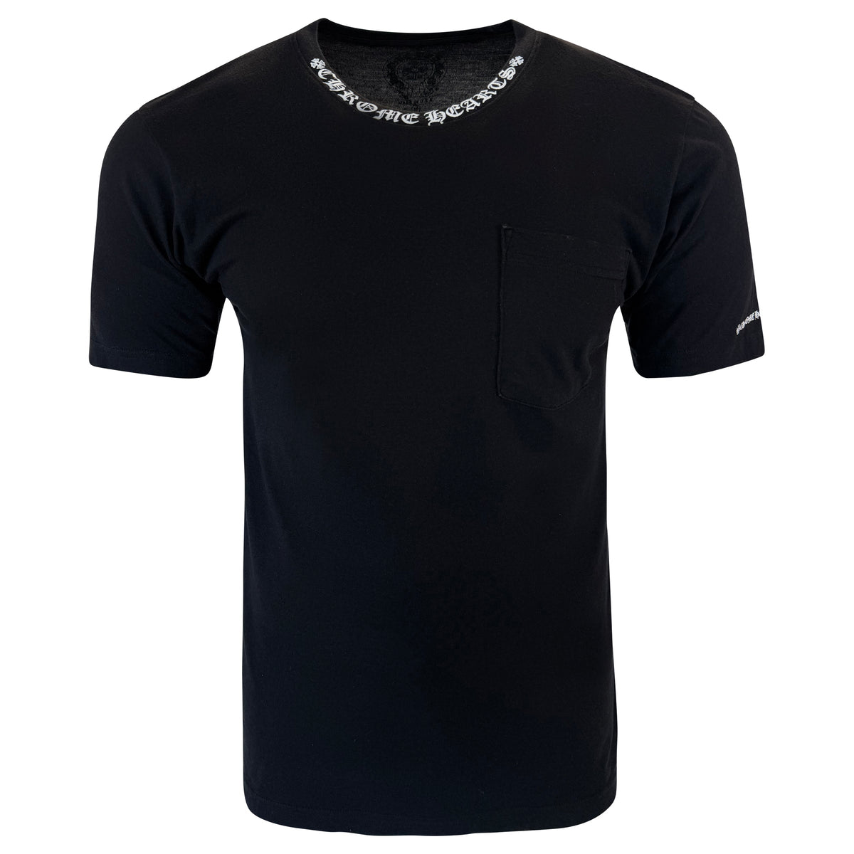 CHROME HEARTS LOGO BLACK T SHIRT - MEDIUM | PRE OWNED - Affluent ArchivesUsed HIGH END DESIGNER CLOTHING