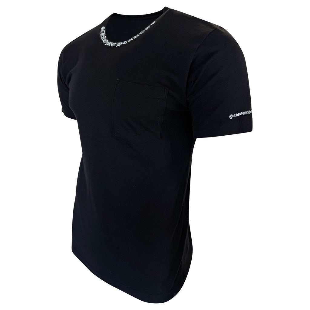 CHROME HEARTS LOGO BLACK T SHIRT - MEDIUM | PRE OWNED - Affluent ArchivesUsed HIGH END DESIGNER CLOTHING