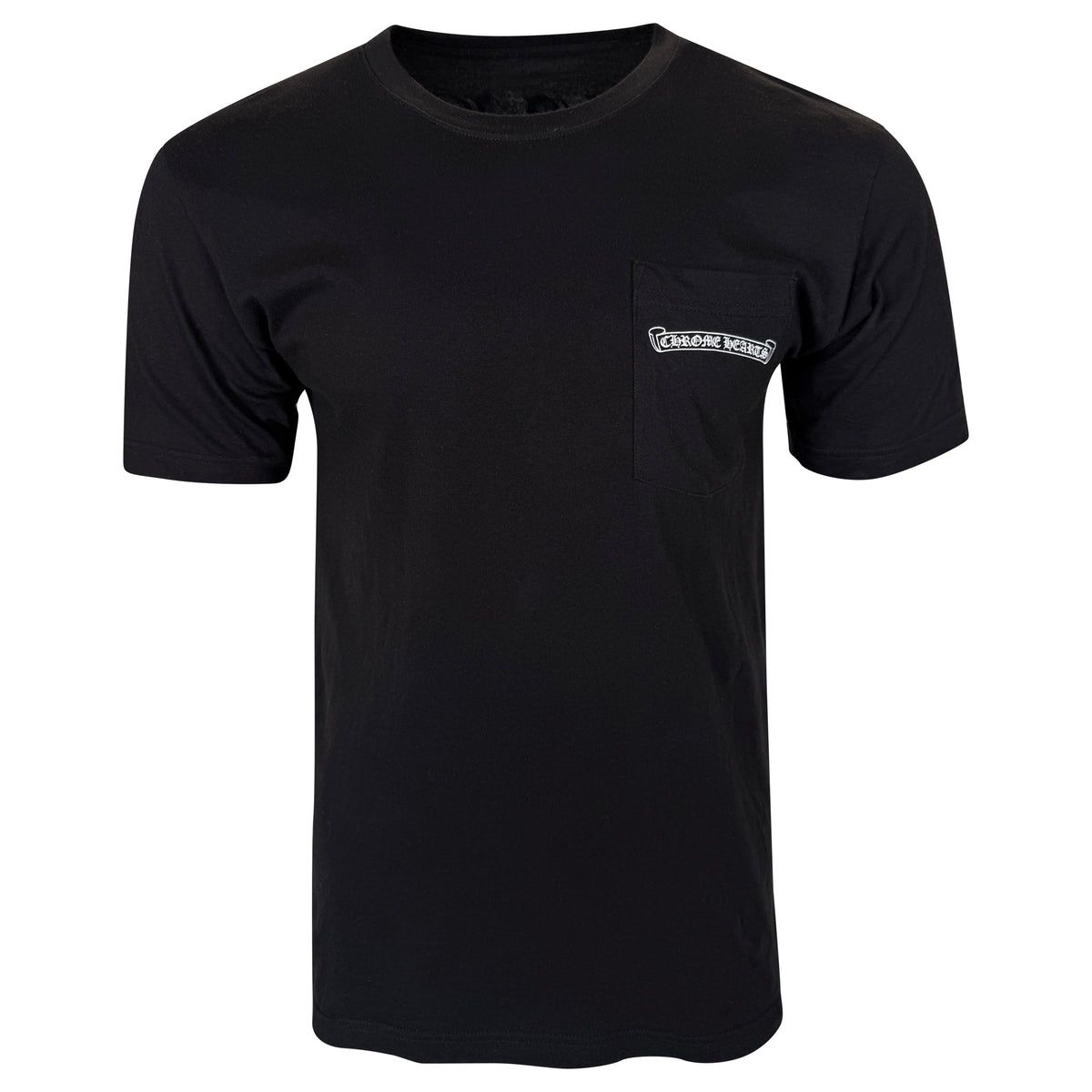 CHROME HEARTS LOGO BLACK T SHIRT - MEDIUM | PRE OWNED - Affluent ArchivesUsed HIGH END DESIGNER CLOTHING