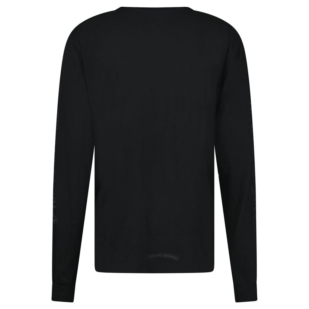 CHROME HEARTS LONG SLEEVED BLACK LOGO T SHIRT - XL - Affluent ArchivesUsed HIGH END DESIGNER CLOTHING