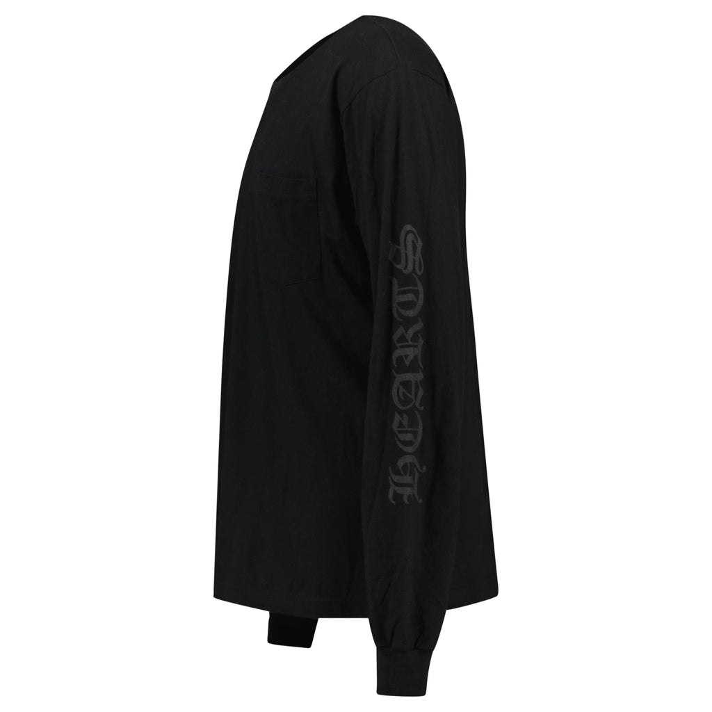 CHROME HEARTS LONG SLEEVED BLACK LOGO T SHIRT - XL - Affluent ArchivesUsed HIGH END DESIGNER CLOTHING
