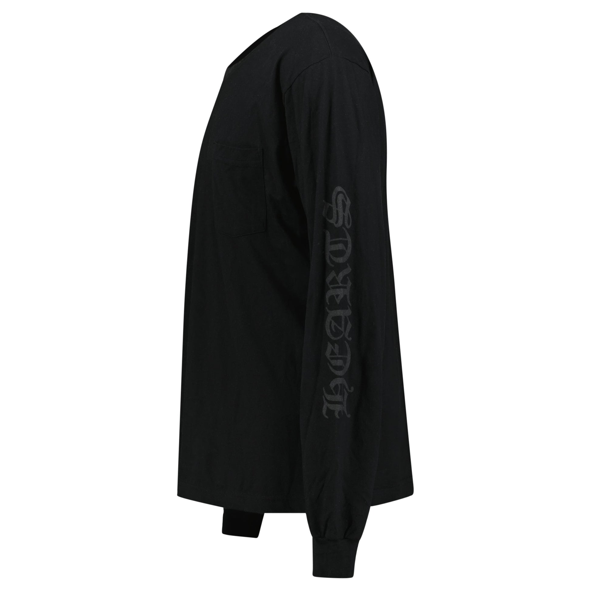 CHROME HEARTS LONG SLEEVED BLACK LOGO T SHIRT - XL - Affluent ArchivesUsed HIGH END DESIGNER CLOTHING