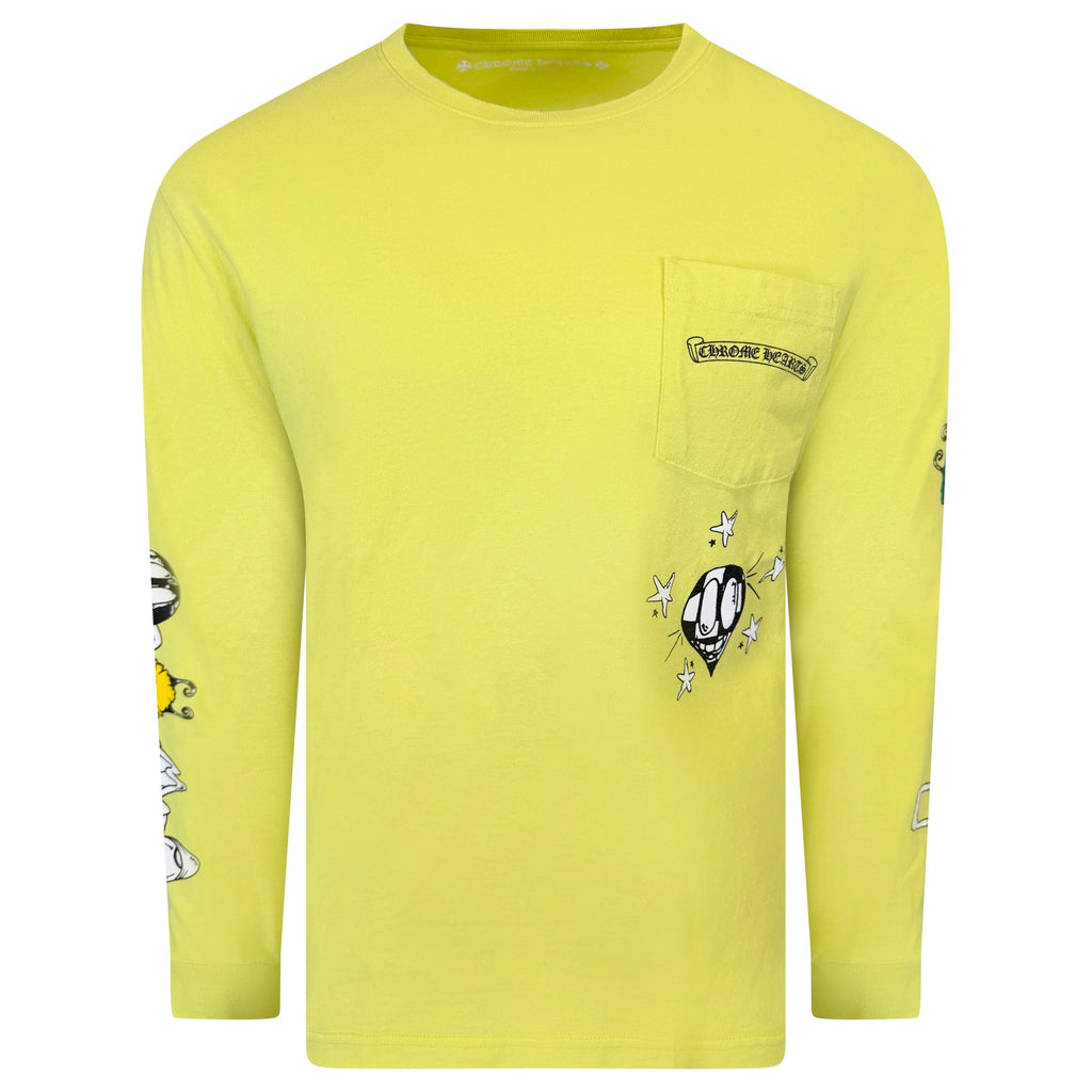 CHROME HEARTS MATTY BOY LIME GREEN T SHIRT - LARGE (Fits Medium) | PRE OWNED - Affluent ArchivesUsed HIGH END DESIGNER CLOTHING