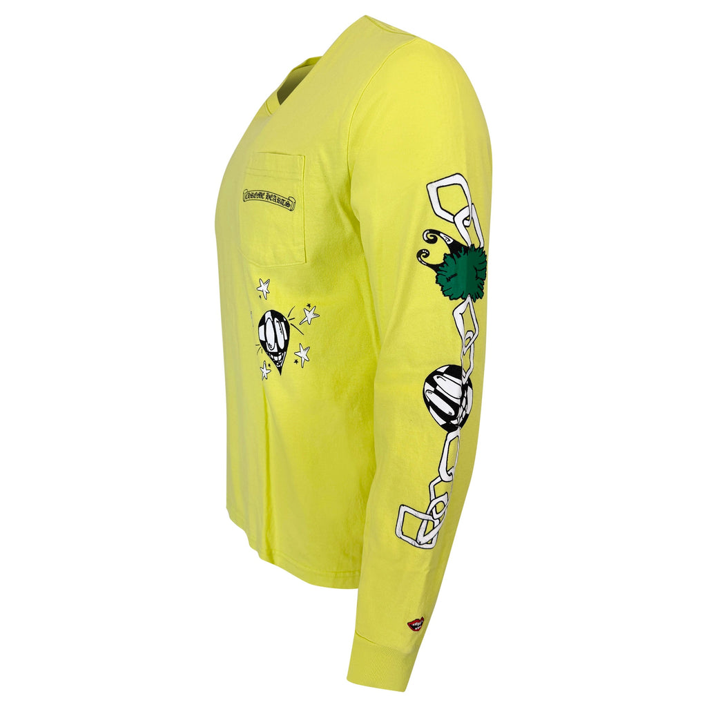 CHROME HEARTS MATTY BOY LIME GREEN T SHIRT - LARGE (Fits Medium) | PRE OWNED - Affluent ArchivesUsed HIGH END DESIGNER CLOTHING