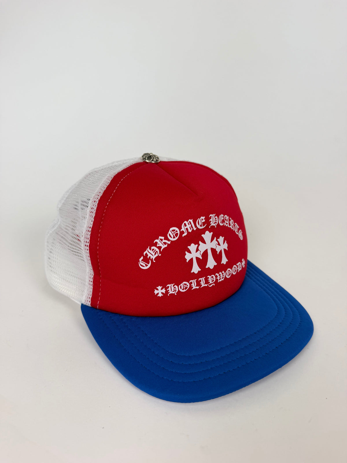 CHROME HEARTS TRIPLE CROSS TRUCKER CAP - ONE SIZE | PRE OWNED - Affluent ArchivesUsed HIGH END DESIGNER CLOTHING