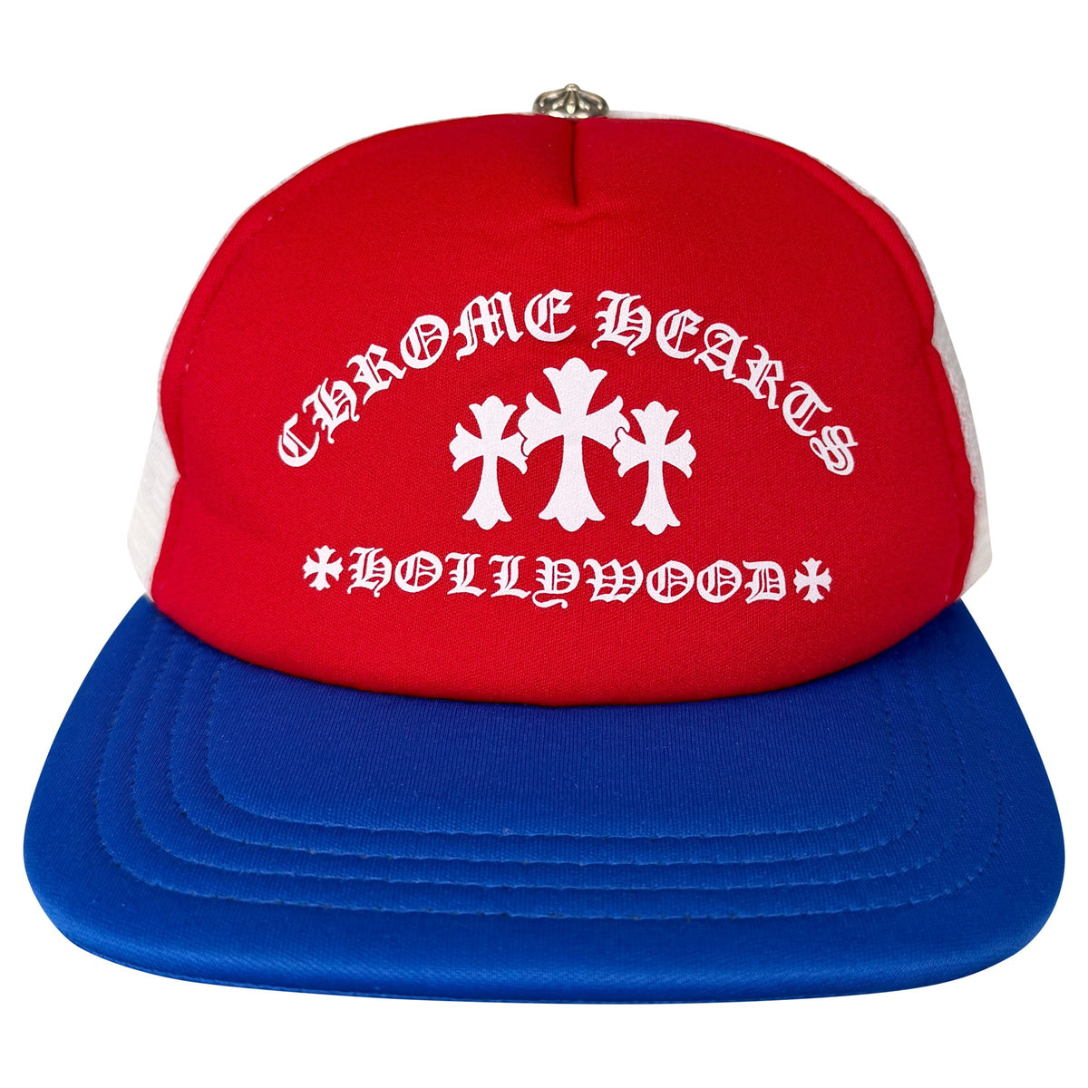 CHROME HEARTS TRIPLE CROSS TRUCKER CAP - ONE SIZE | PRE OWNED - Affluent ArchivesUsed HIGH END DESIGNER CLOTHING