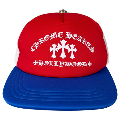 CHROME HEARTS TRIPLE CROSS TRUCKER CAP - ONE SIZE | PRE OWNED - Affluent ArchivesUsed HIGH END DESIGNER CLOTHING