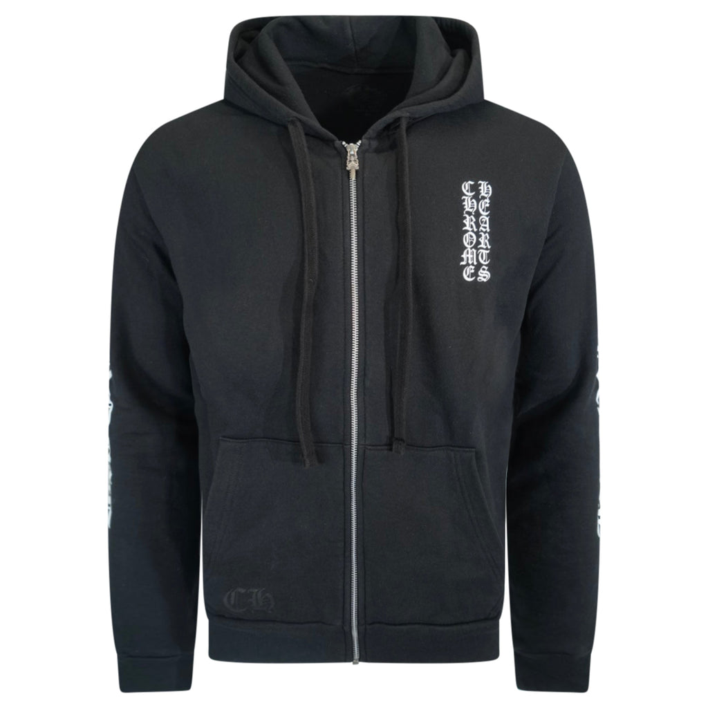 Chrome Hearts Vertical Logo Hoodie Black - Small (Fits Large) | Pre-Owned