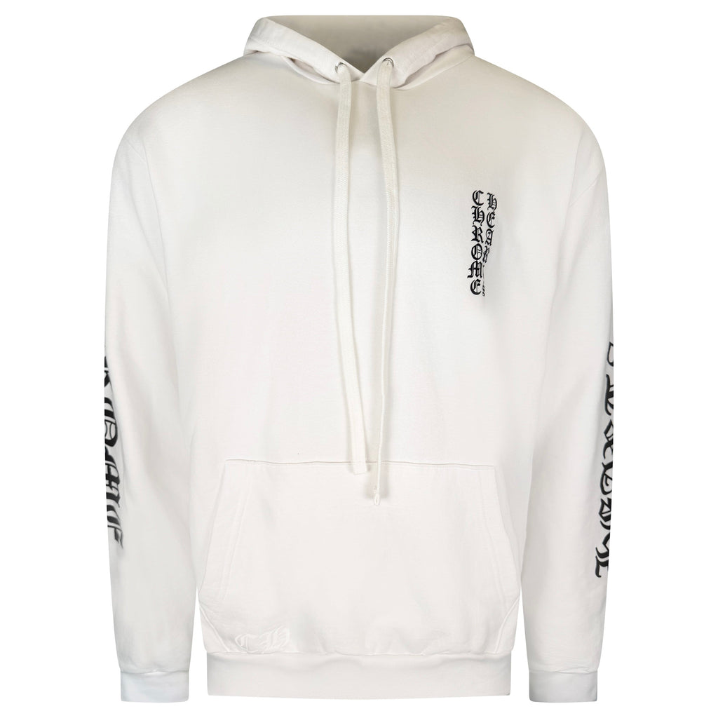 CHROME HEARTS WHITE / BLACK LOGO HOODIE - LARGE (Fits XL) | NEW - Affluent ArchivesUsed HIGH END DESIGNER CLOTHING