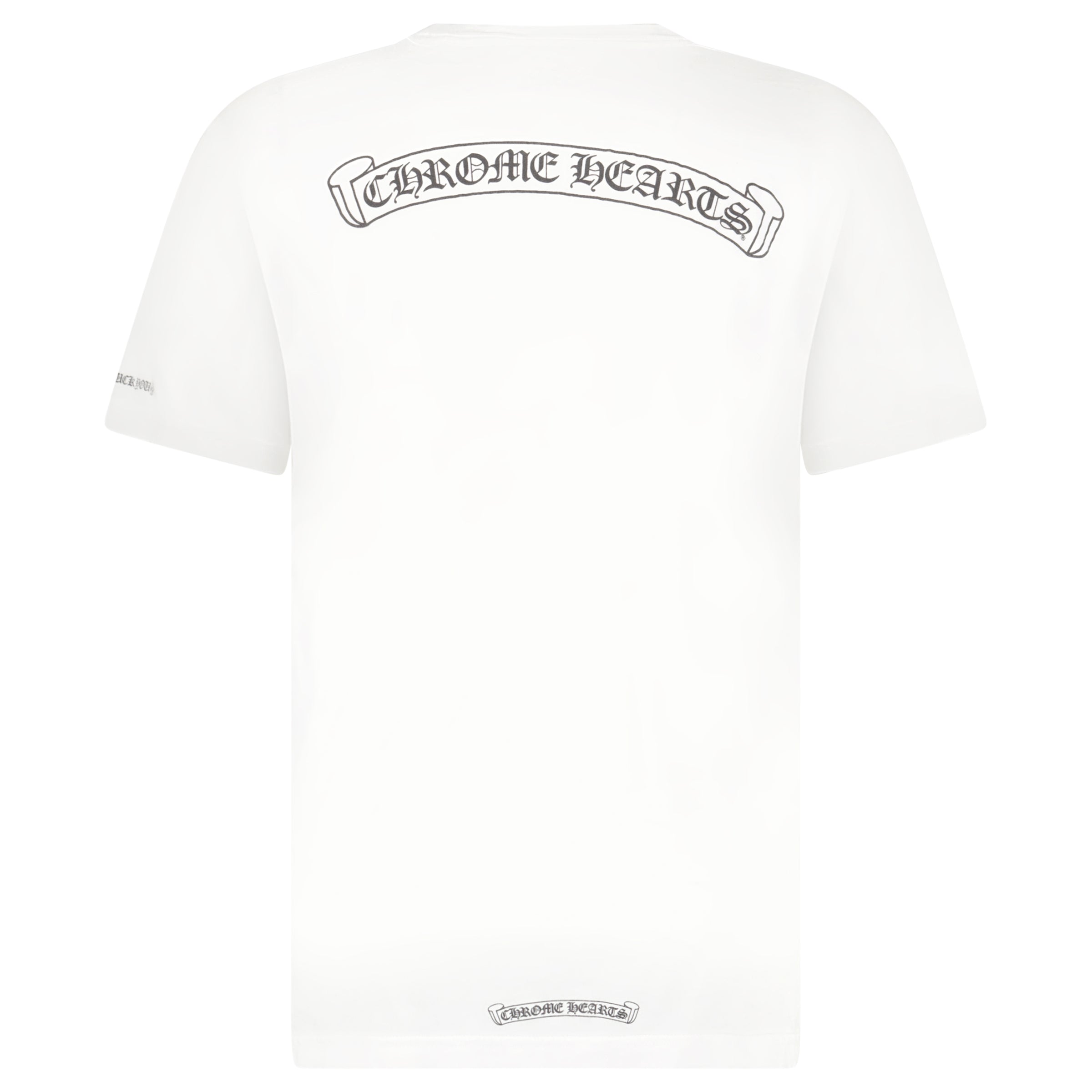 CHROME HEARTS WHITE LOGO T SHIRT - LARGE (Fits M/L) - Affluent ArchivesUsed HIGH END DESIGNER CLOTHING