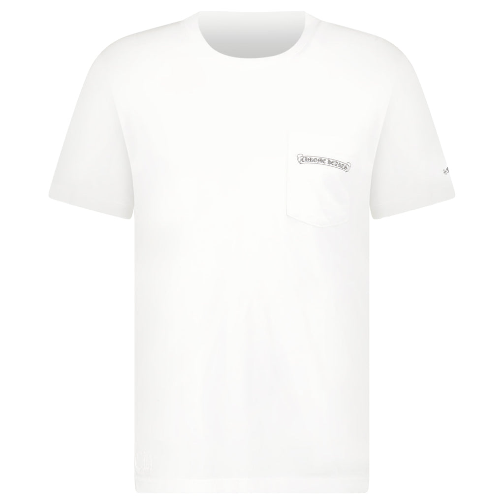 CHROME HEARTS WHITE LOGO T SHIRT - LARGE (Fits M/L) - Affluent ArchivesUsed HIGH END DESIGNER CLOTHING