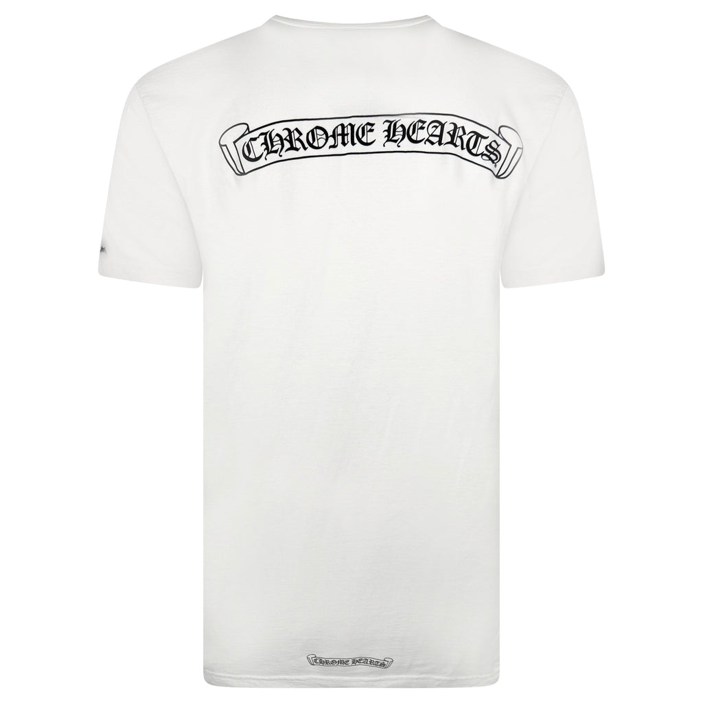 CHROME HEARTS WHITE LOGO T SHIRT - XL - Affluent ArchivesUsed HIGH END DESIGNER CLOTHING