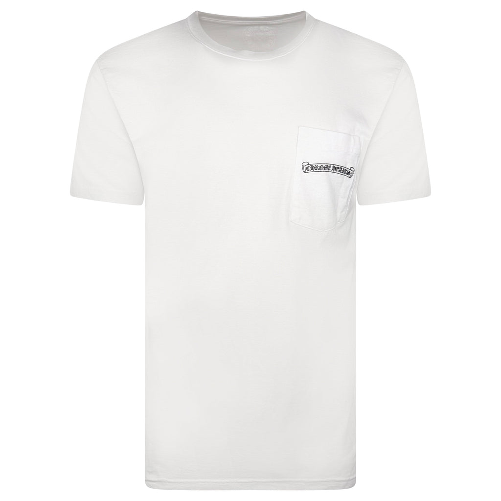 CHROME HEARTS WHITE LOGO T SHIRT - XL - Affluent ArchivesUsed HIGH END DESIGNER CLOTHING