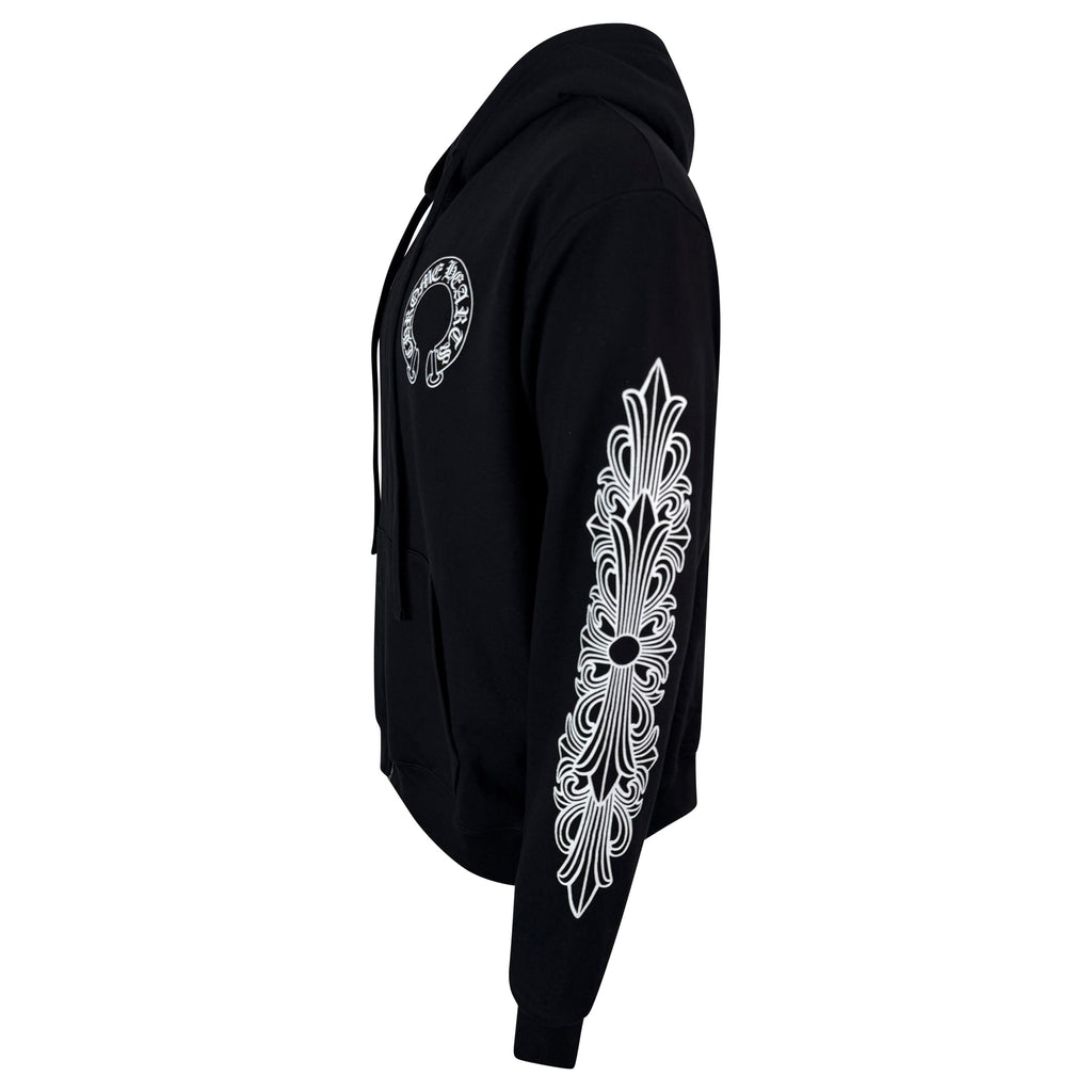 CHROME HEARTS ZIP HORSE SHOE HOODIE - LARGE (NEW) - Affluent ArchivesUsed HIGH END DESIGNER CLOTHING