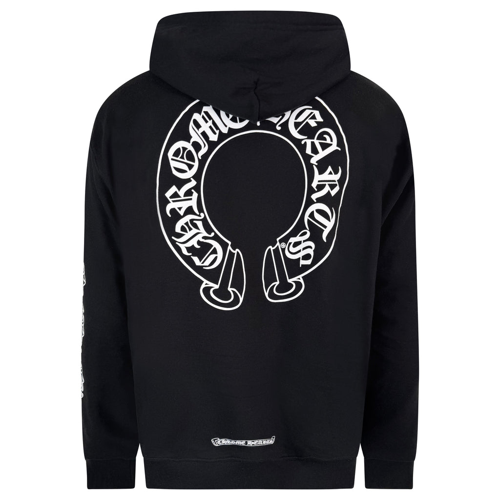 CHROME HEARTS ZIP HORSE SHOE HOODIE - LARGE (NEW) - Affluent ArchivesUsed HIGH END DESIGNER CLOTHING