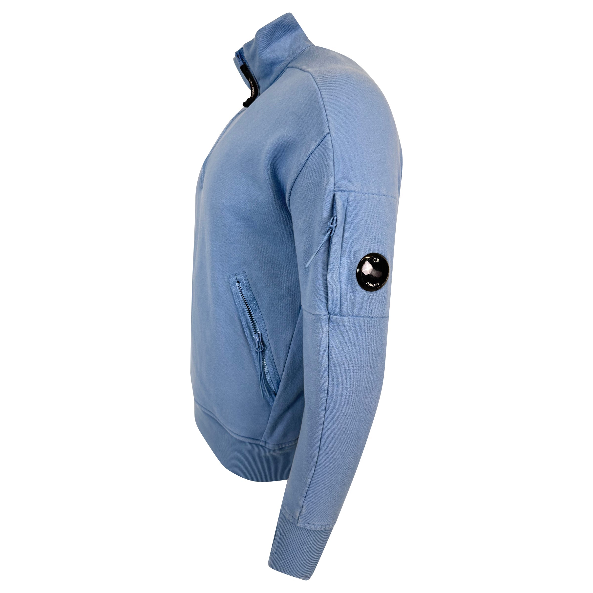 C.P COMPANY LIGHT BLUE SWEATSHIRT - MEDIUM | PRE OWNED - Affluent ArchivesUsed HIGH END DESIGNER CLOTHING
