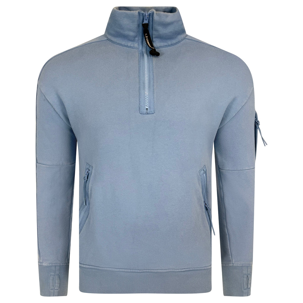 C.P COMPANY LIGHT BLUE SWEATSHIRT - MEDIUM | PRE OWNED - Affluent ArchivesUsed HIGH END DESIGNER CLOTHING