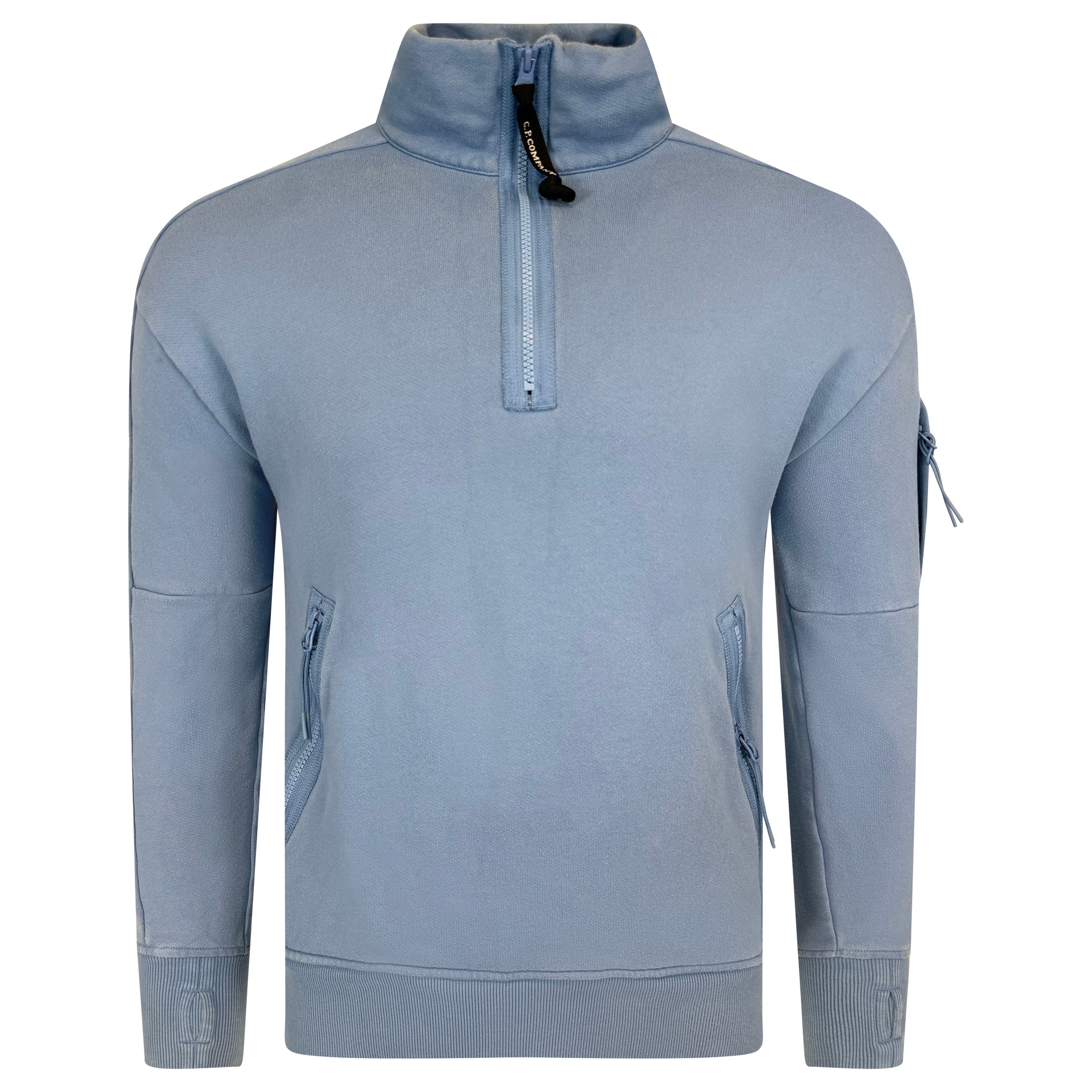 C.P COMPANY LIGHT BLUE SWEATSHIRT - MEDIUM | PRE OWNED - Affluent ArchivesUsed HIGH END DESIGNER CLOTHING