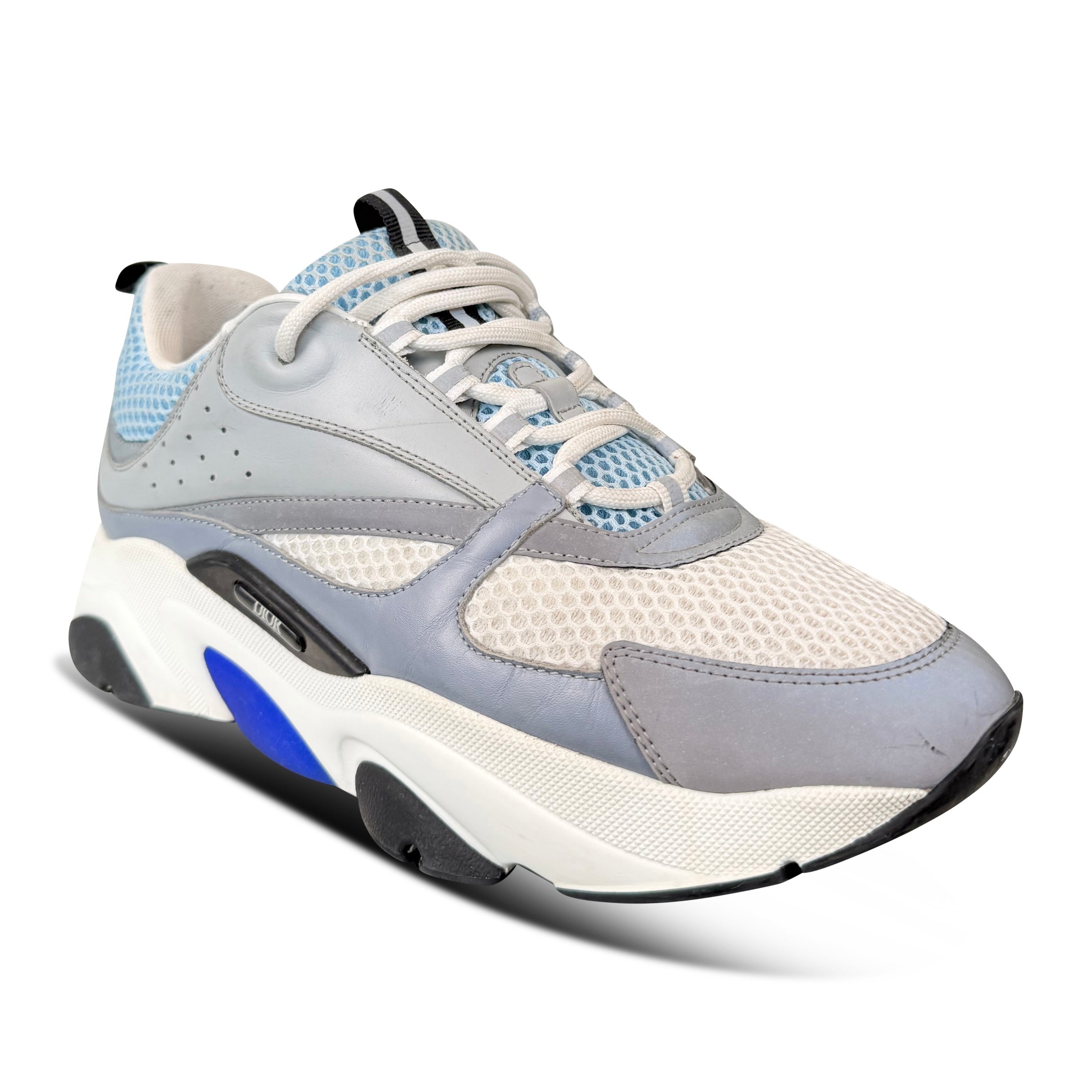 DIOR B22 REFLECTIVE BLUE / WHITE - UK 9 (43) | PRE OWNED - Affluent ArchivesUsed HIGH END DESIGNER CLOTHING