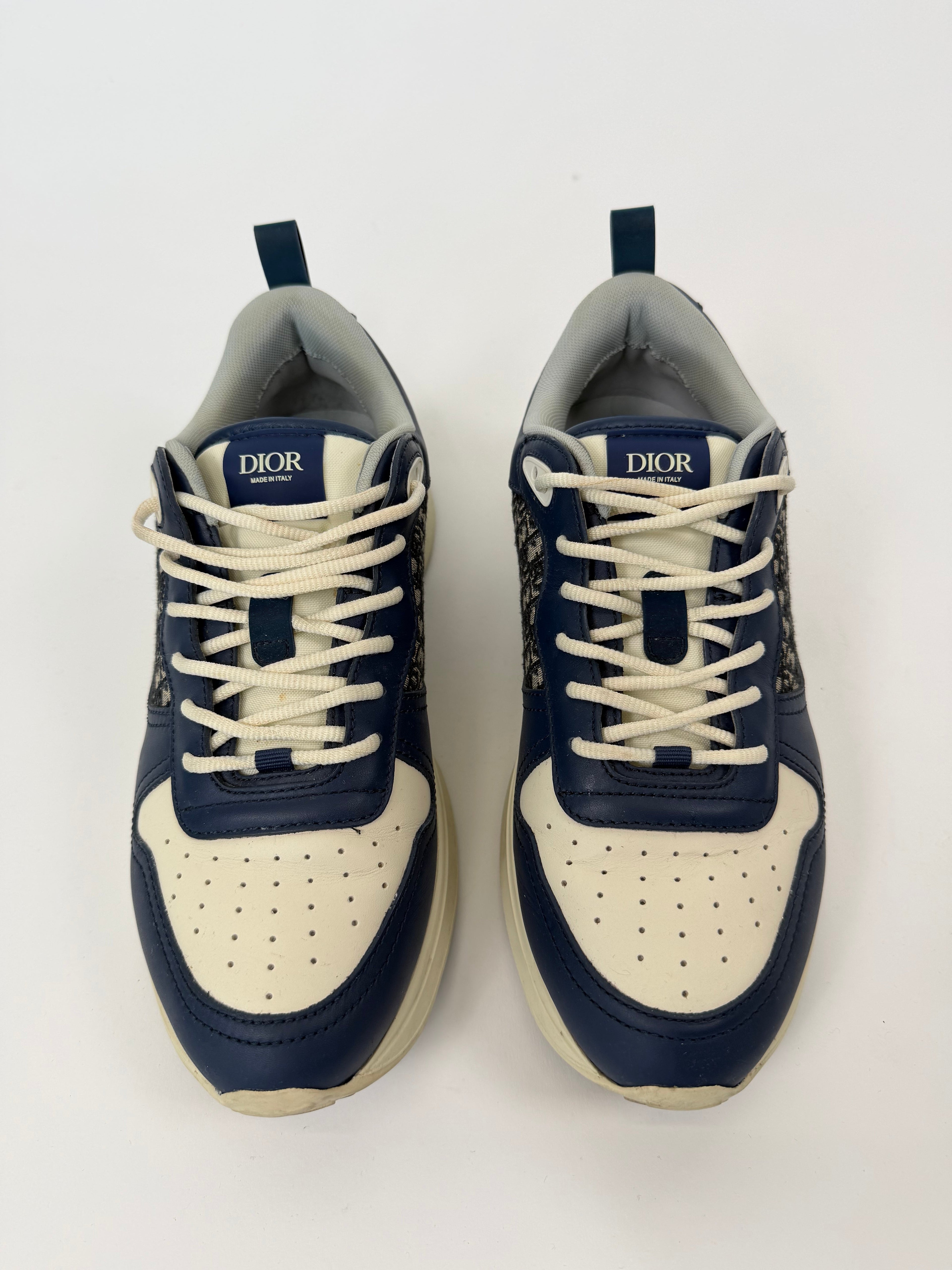DIOR B25 BLUE / CREAM TRAINER - UK 8 (42) - Affluent ArchivesUsed HIGH END DESIGNER CLOTHING