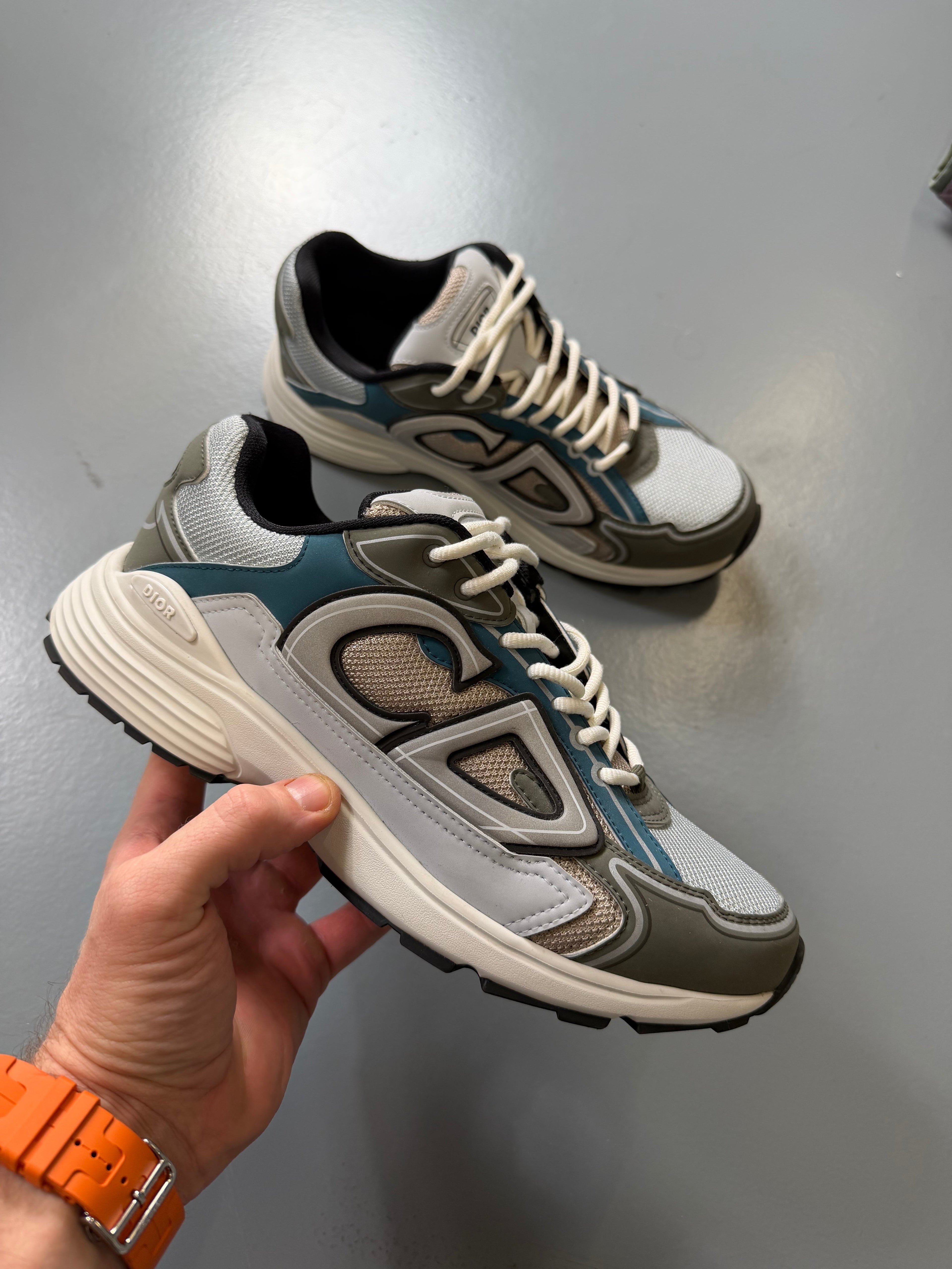 DIOR B30 GREY / TURQOISE - UK 8 (42) - Affluent ArchivesUsed HIGH END DESIGNER CLOTHING