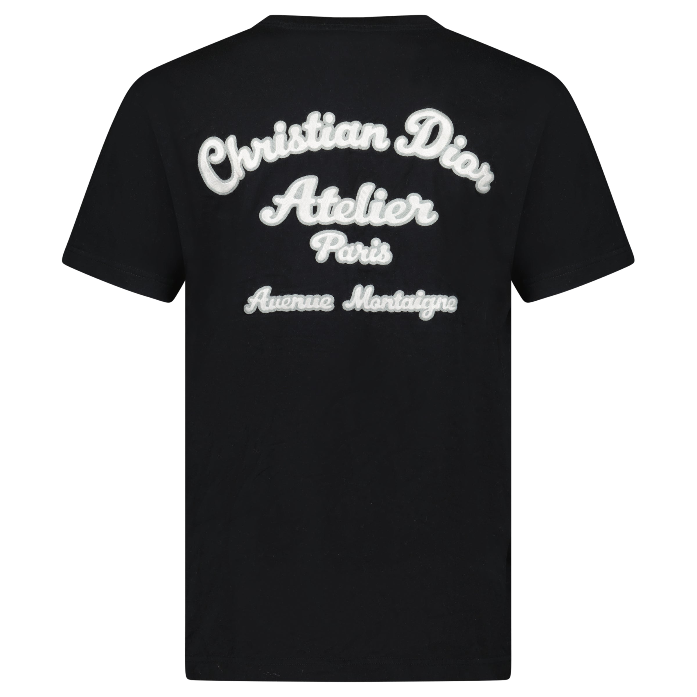 DIOR BLACK ATELIER LOGO T SHIRT - SMALL (Fits M) - Affluent ArchivesUsed HIGH END DESIGNER CLOTHING
