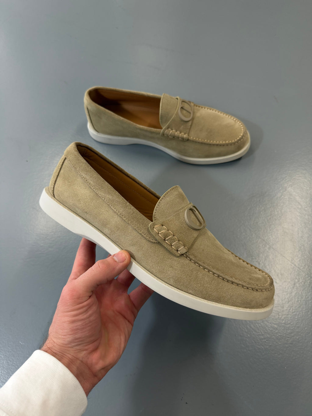 DIOR GRANVILLE BEIGE LOAFER - UK 9 (43) - Affluent ArchivesUsed HIGH END DESIGNER CLOTHING