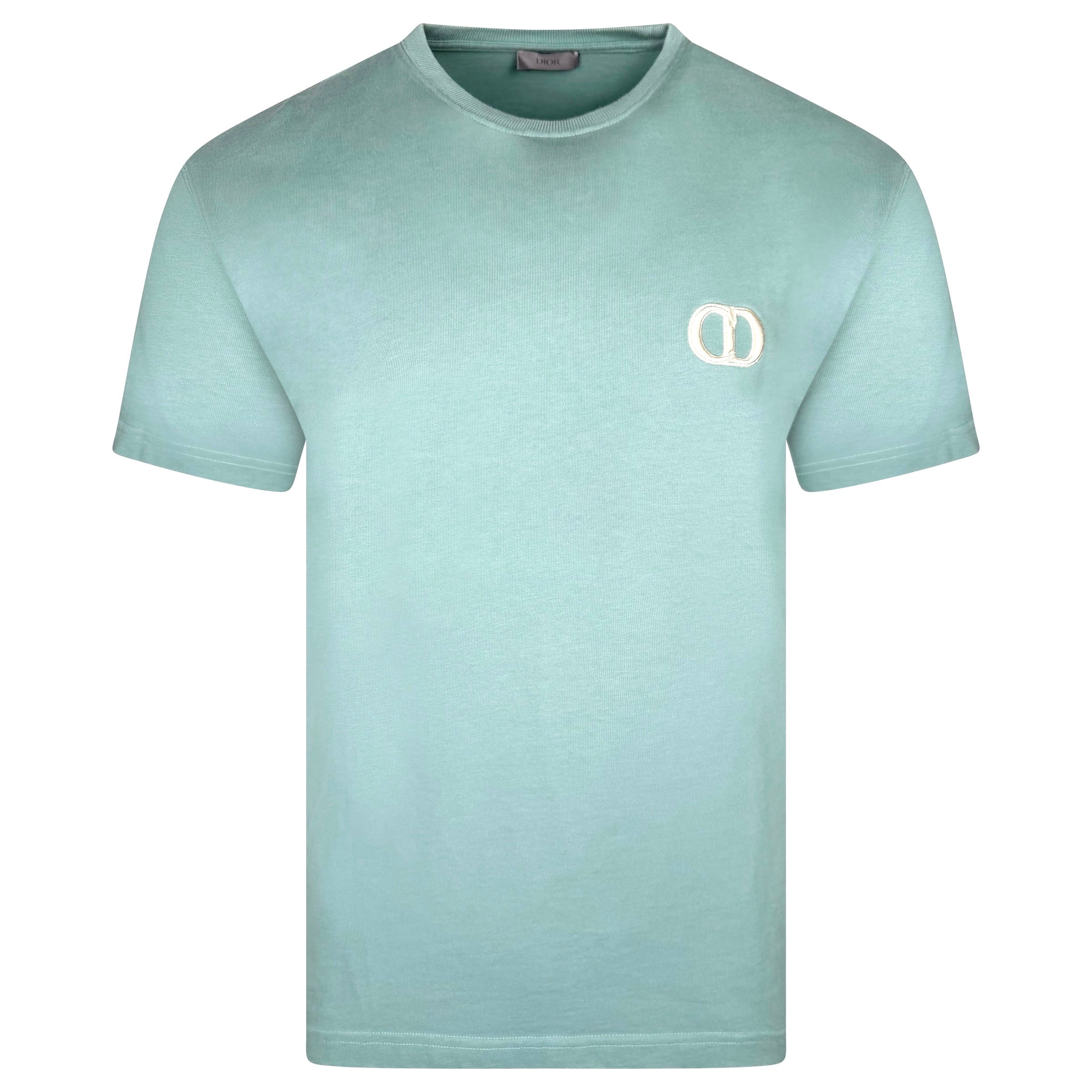 DIOR ICON T SHIRT TURQOISE - LARGE - Affluent ArchivesUsed HIGH END DESIGNER CLOTHING
