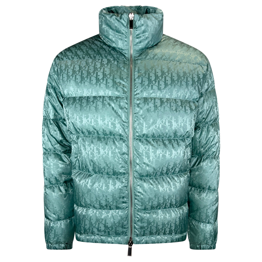 DIOR JACQUARD OBLIQUE COAT LIGHT GREEN - LARGE (50 - Affluent ArchivesUsed HIGH END DESIGNER CLOTHING