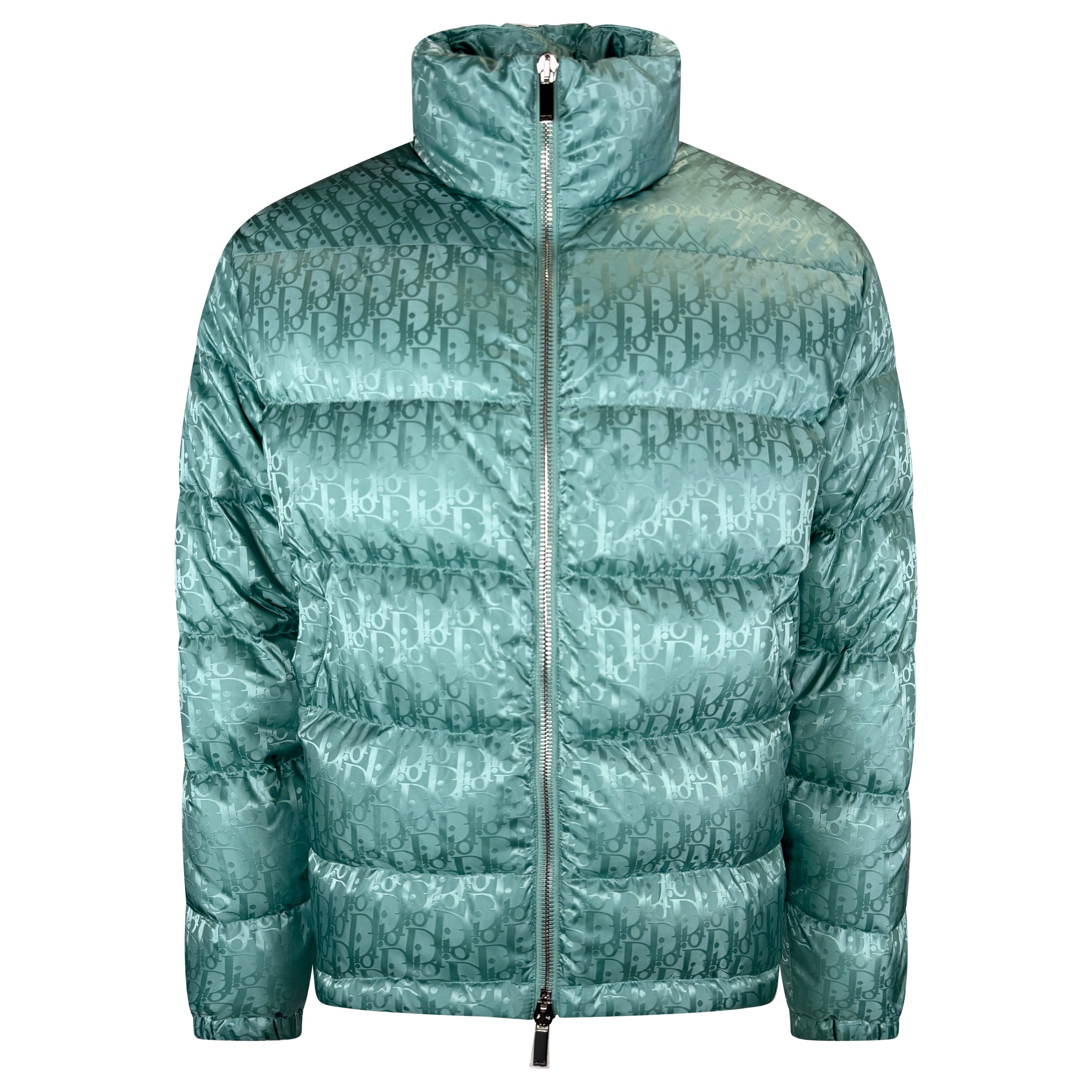 DIOR JACQUARD OBLIQUE COAT LIGHT GREEN - LARGE (50 - Affluent ArchivesUsed HIGH END DESIGNER CLOTHING