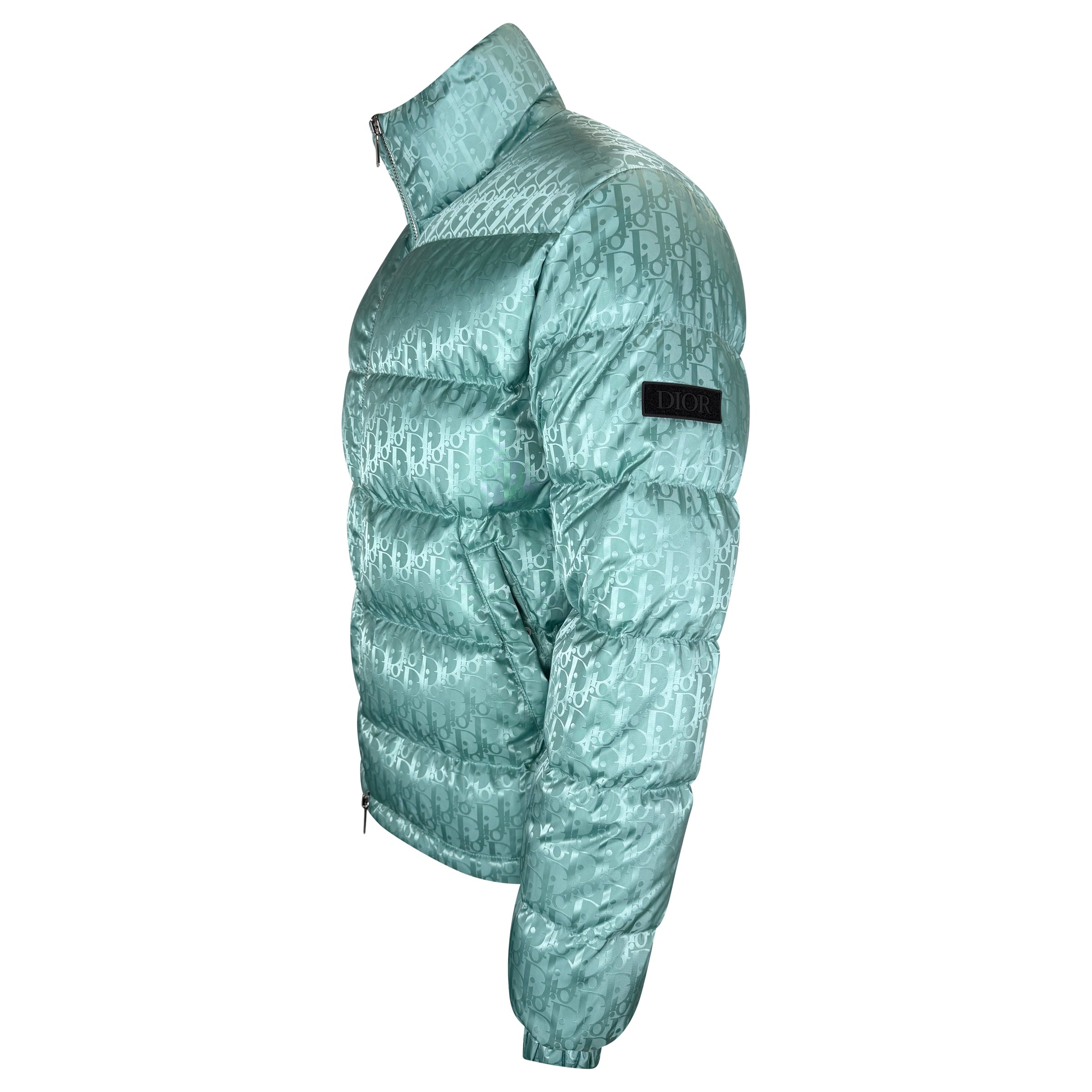 DIOR JACQUARD OBLIQUE COAT LIGHT GREEN - LARGE (50 - Affluent ArchivesUsed HIGH END DESIGNER CLOTHING