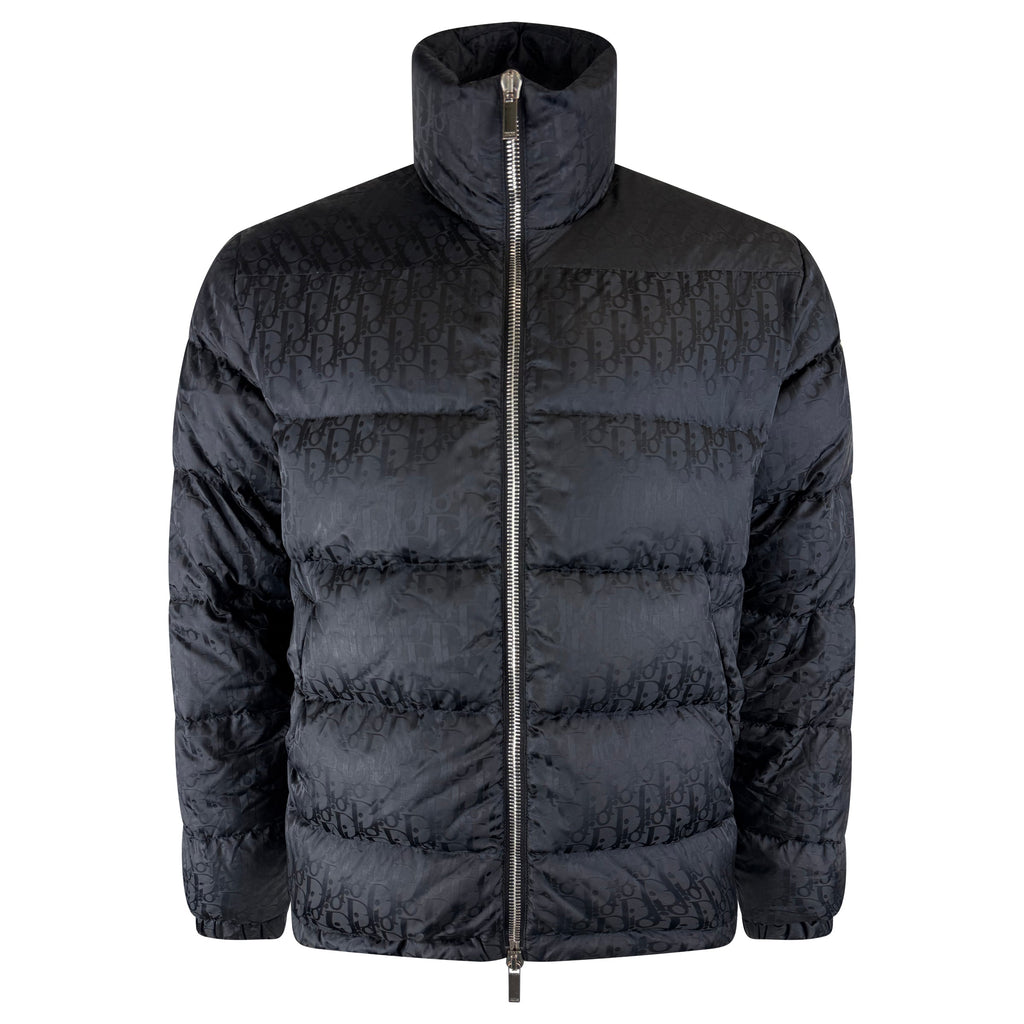DIOR JACQUARD OBLIQUE COAT NAVY - MEDIUM (48) - Affluent ArchivesUsed HIGH END DESIGNER CLOTHING