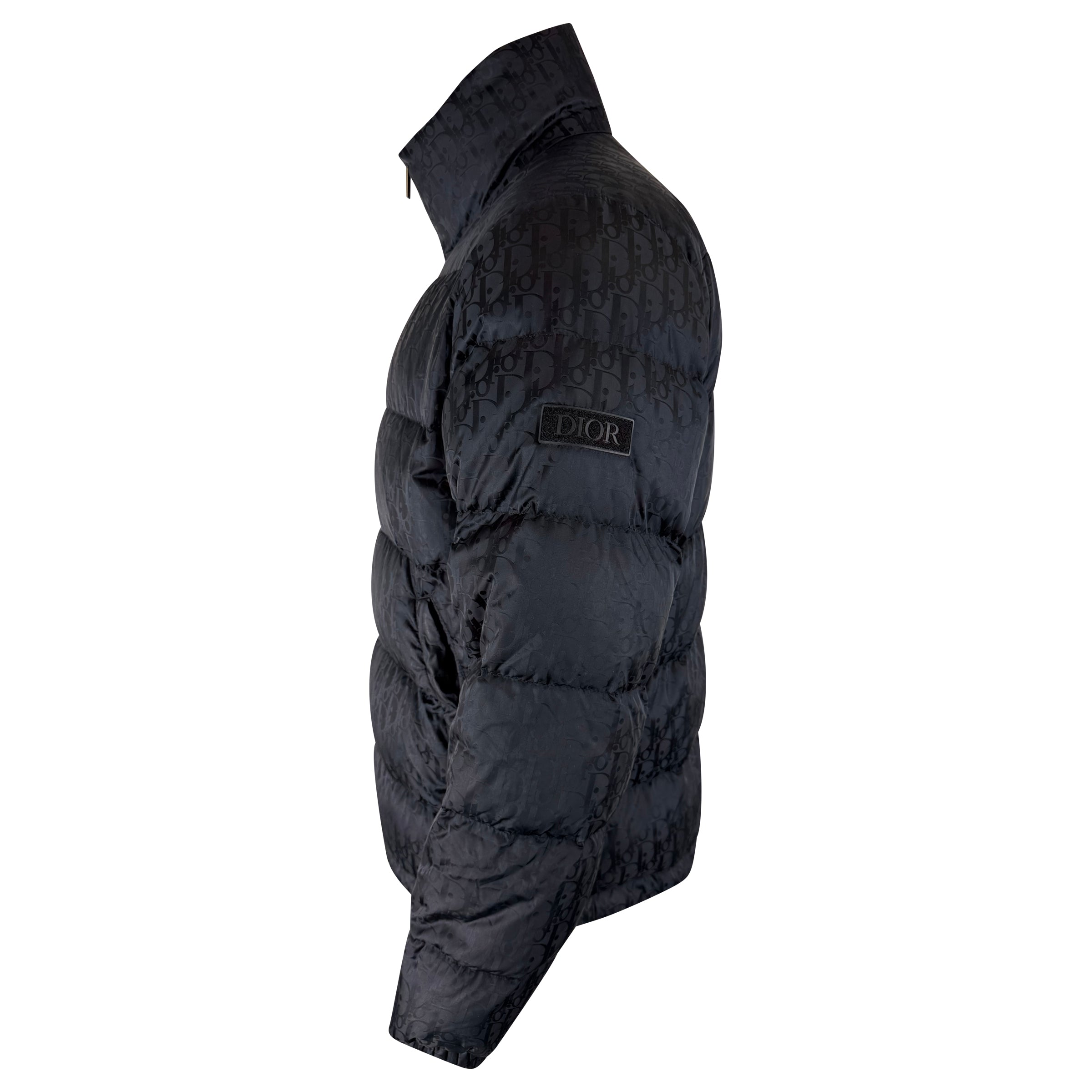 DIOR JACQUARD OBLIQUE COAT NAVY - MEDIUM (48) - Affluent ArchivesUsed HIGH END DESIGNER CLOTHING