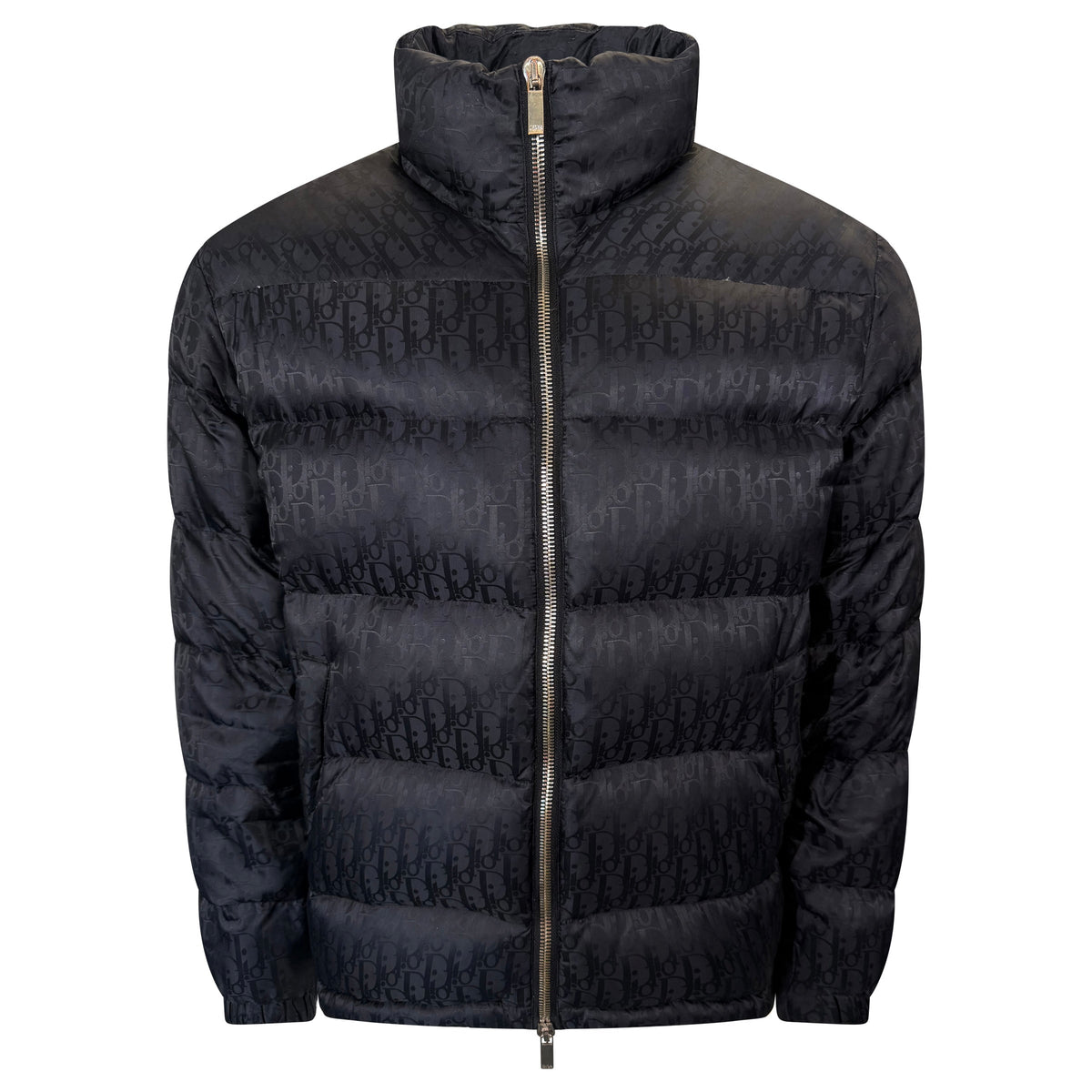 DIOR JACQUARD OBLIQUE COAT NAVY - XL (52) | PRE OWNED - Affluent ArchivesUsed HIGH END DESIGNER CLOTHING
