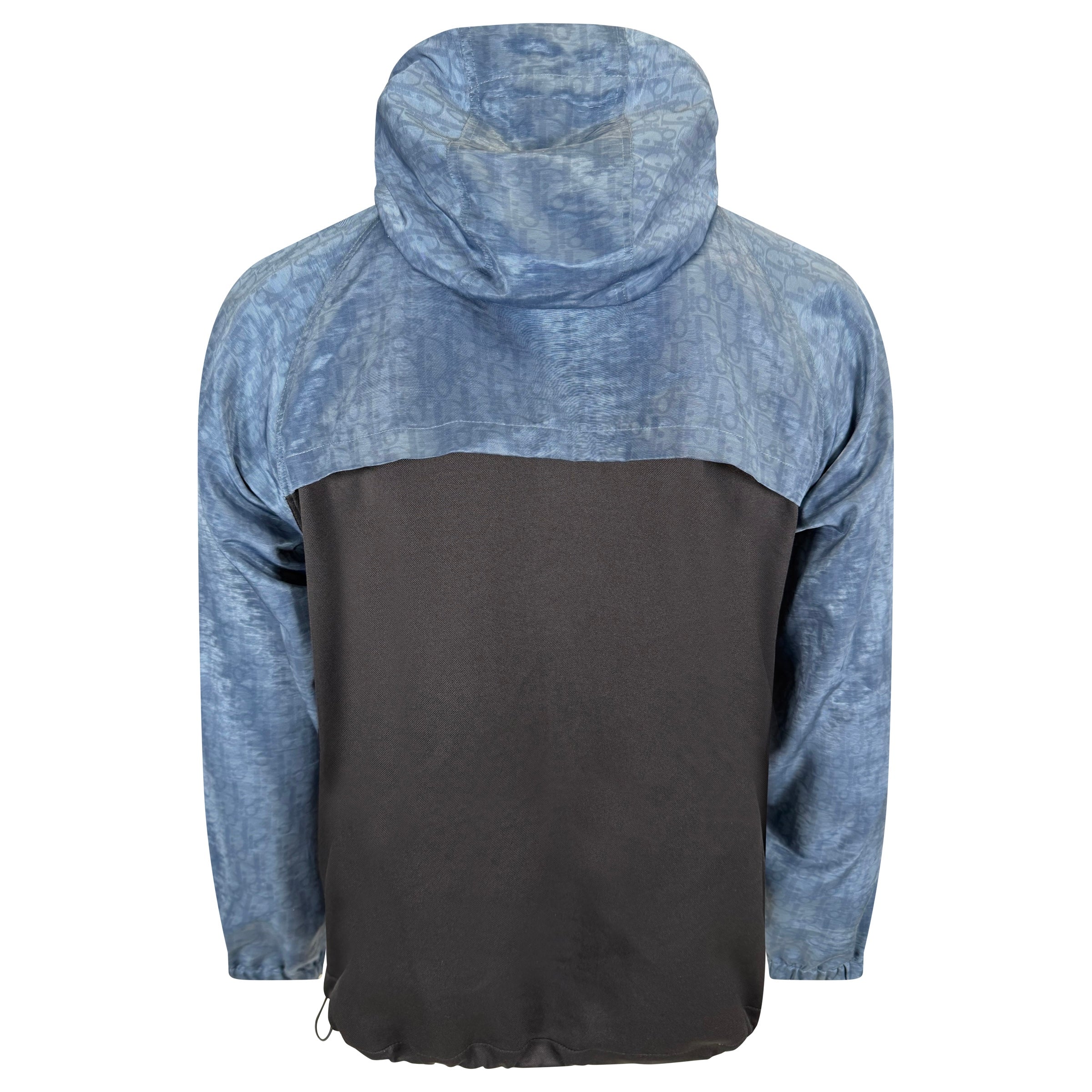 DIOR OBLIQUE BLACK / BLUE ANORAK JACKET - XL | PRE OWNED