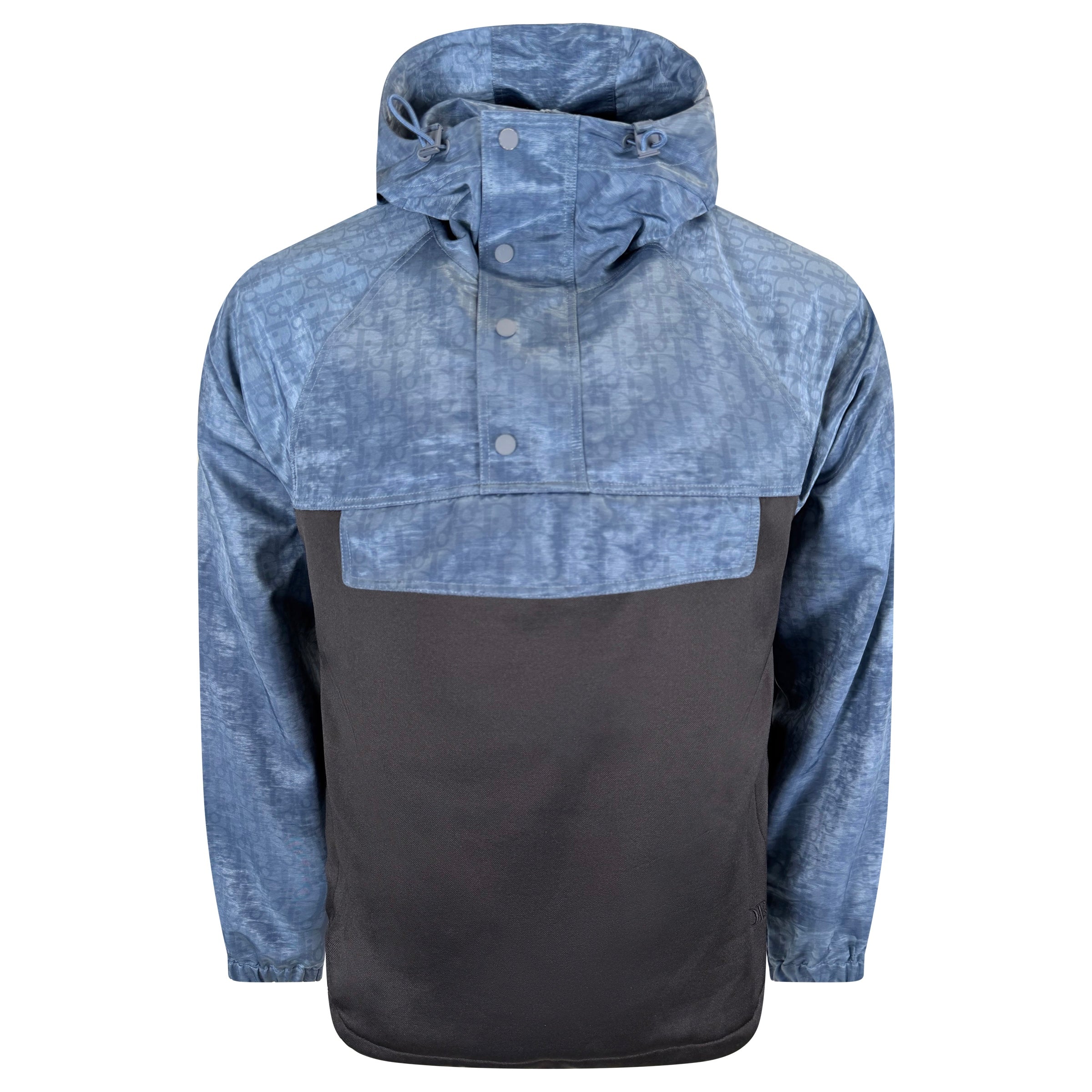 DIOR OBLIQUE BLACK / BLUE ANORAK JACKET - XL | PRE OWNED