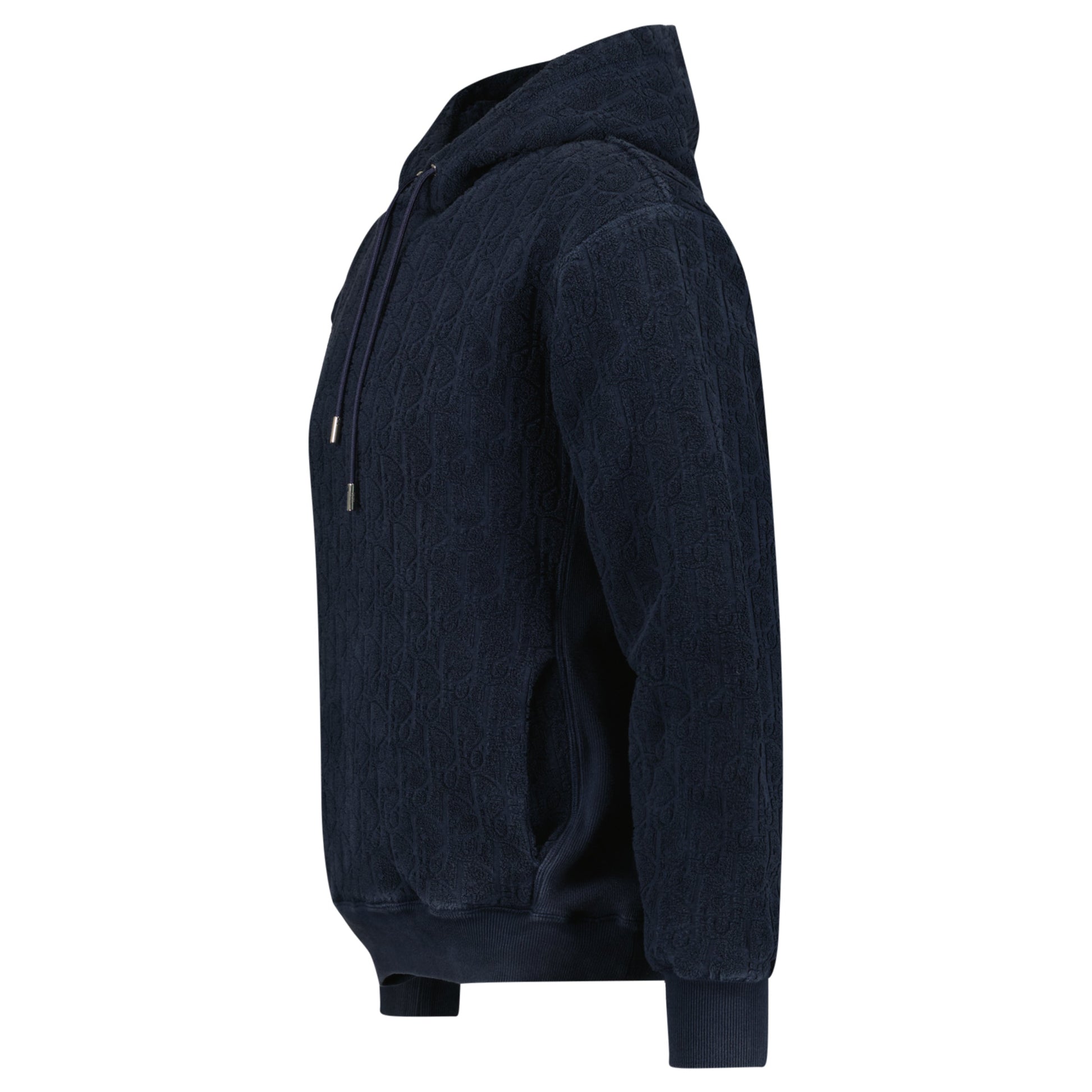 DIOR OBLIQUE JACQUARD HOODIE NAVY - MEDIUM - Affluent ArchivesUsed HIGH END DESIGNER CLOTHING