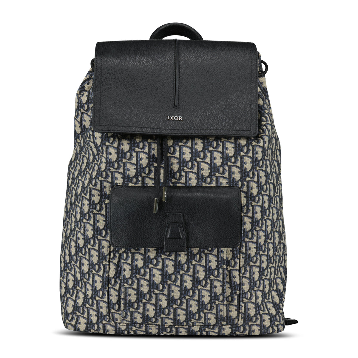 Backpack Beige And Black Dior Oblique Jacquard Pouch Rider  display picture 3