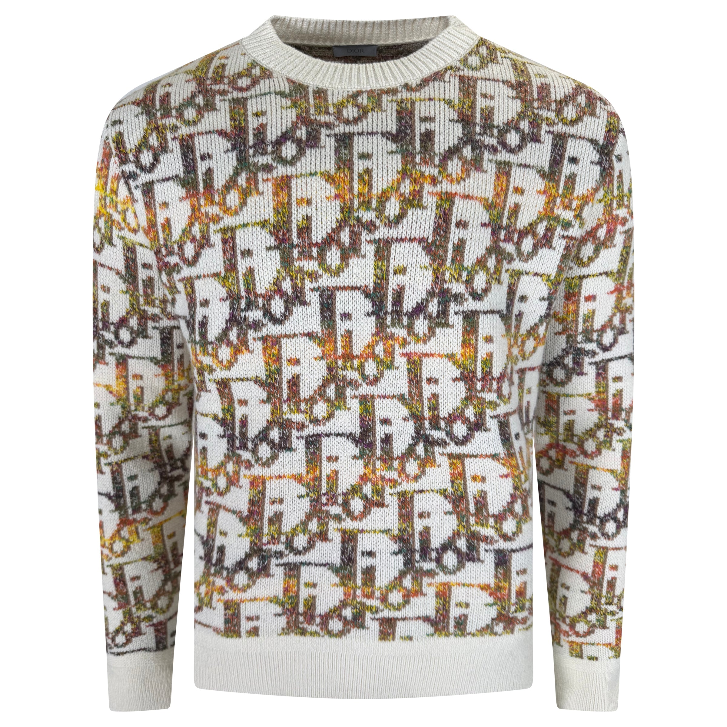 DIOR OBLIQUE KNITTED SWEATSHIRT - LARGE - Affluent ArchivesUsed HIGH END DESIGNER CLOTHING